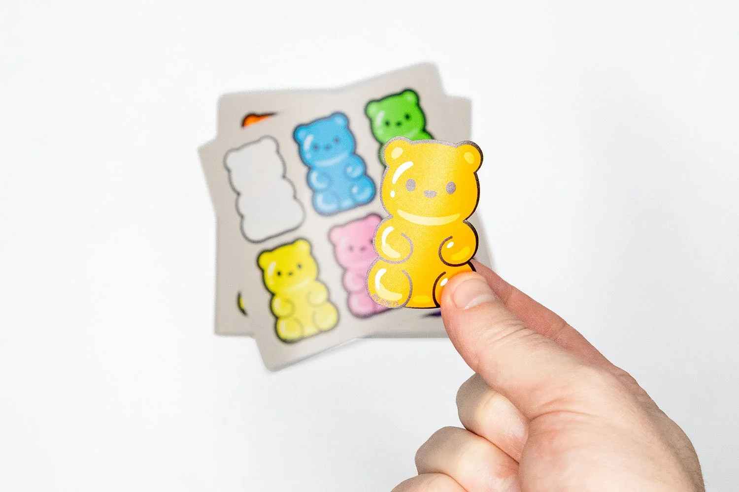 Gummy Bear Sticker Sheet Example