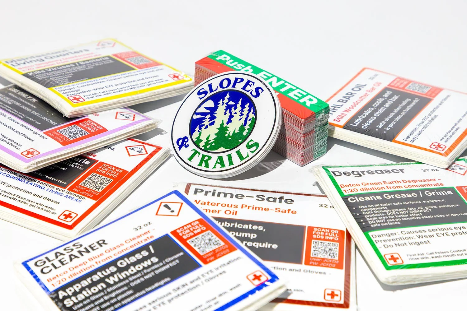 Various Product Labeling Sticker Examples