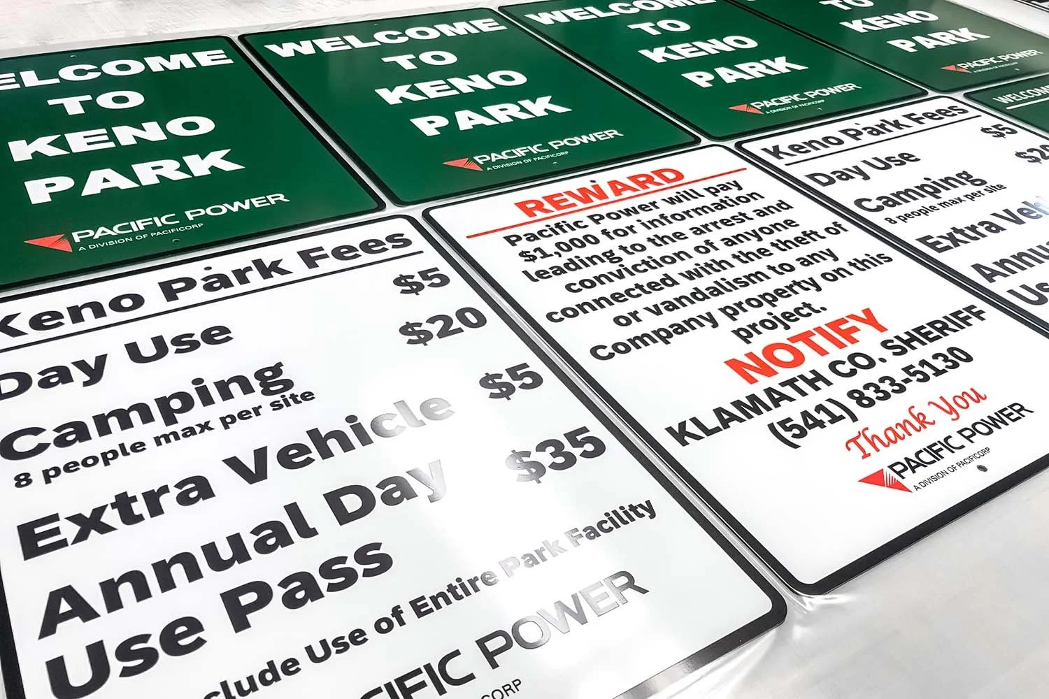 Metal Signs for Pacific Power