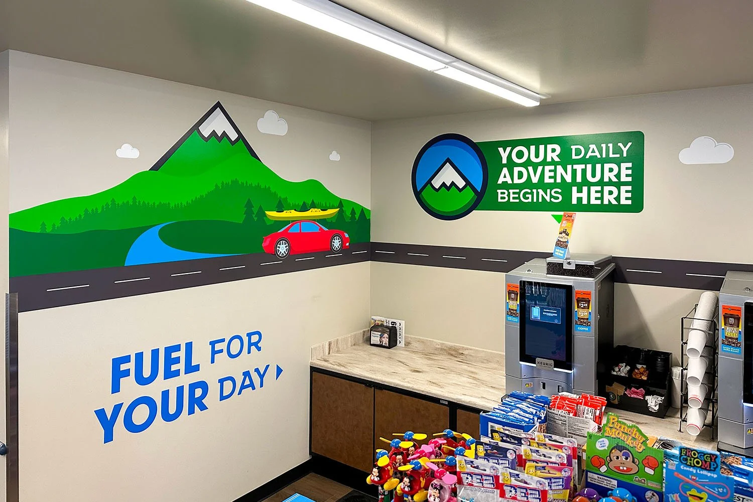 Wayfinding Signage for Retail Stores Vinyl Wall Graphics Example