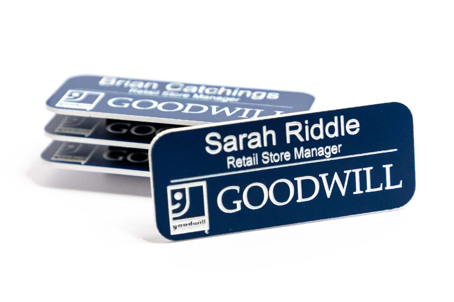 Custom Laser Engraved Name Badges for Southern Oregon Goodwill