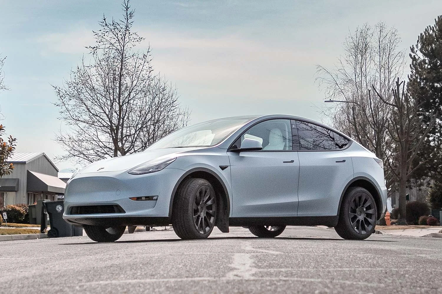 Satin Battleship Grey Tesla Wrap by BiG sign fx