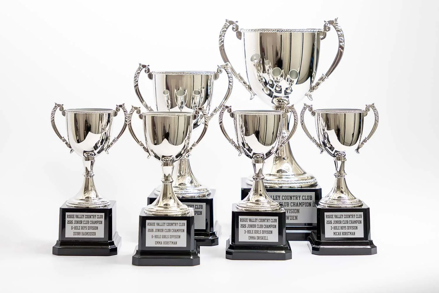 Silver Cup Trophies of Various Sizes