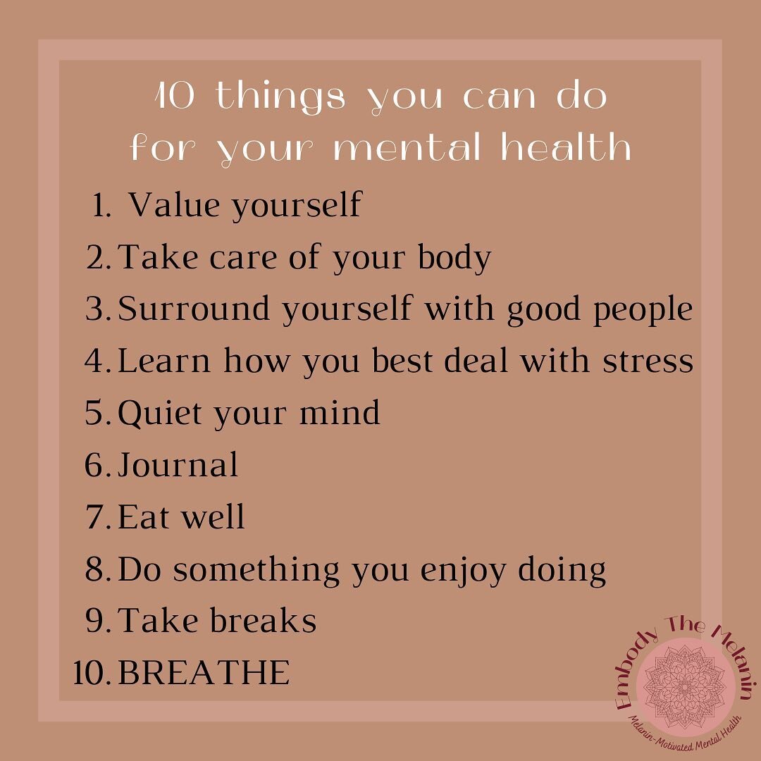 Through this campaign one of the things I wanted to focus on was mental health and ensuring that I could provide tips that have helped me throughout my athletic career. These 10 tips are what I believe Black women could potentially use in their daily