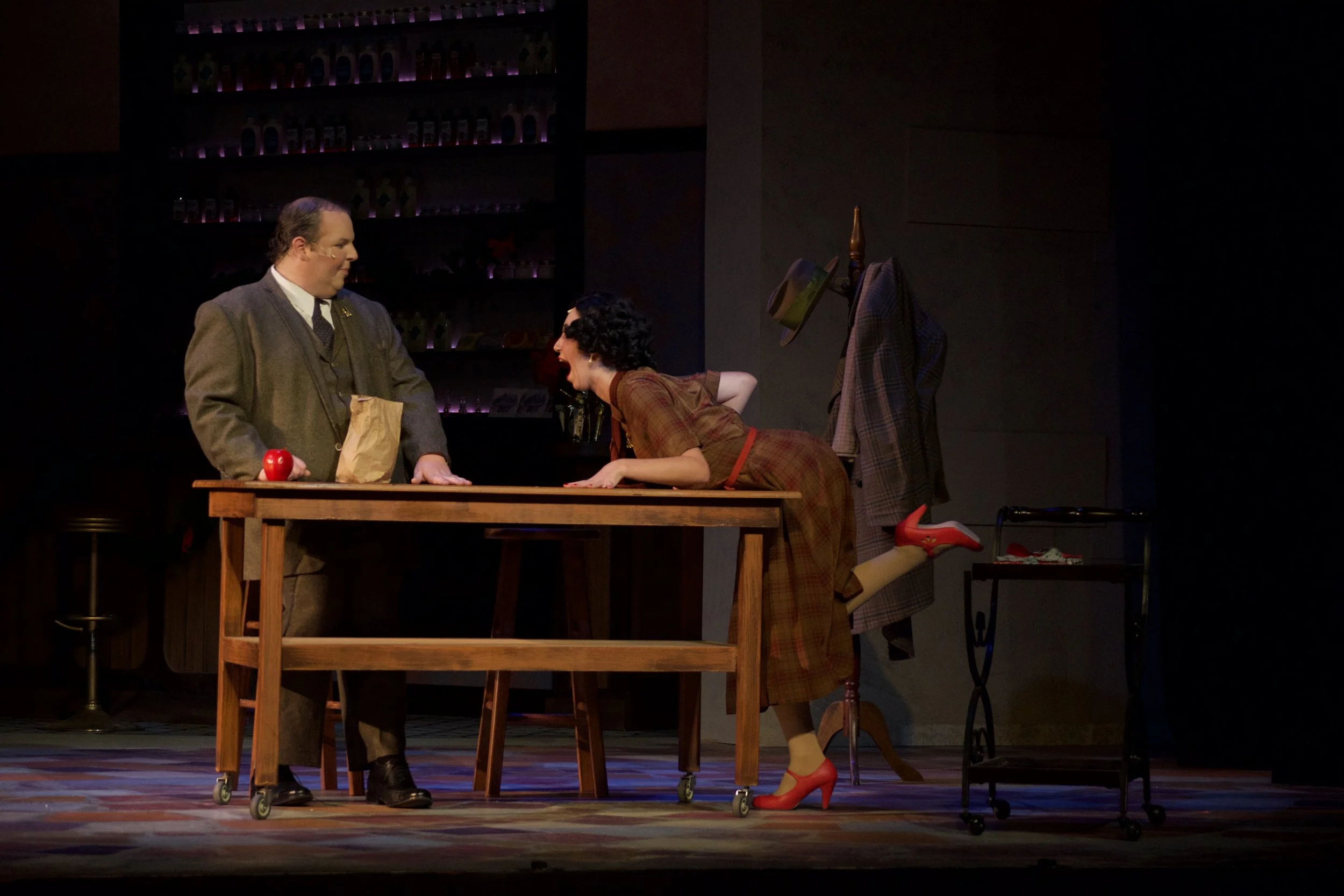 She Loves Me by Joe Masteroff |
1934 Budapest |
Scenic Design by Leo Fuller |
Lighting Design by Harrison Best |
Photos by Drew Lotter
