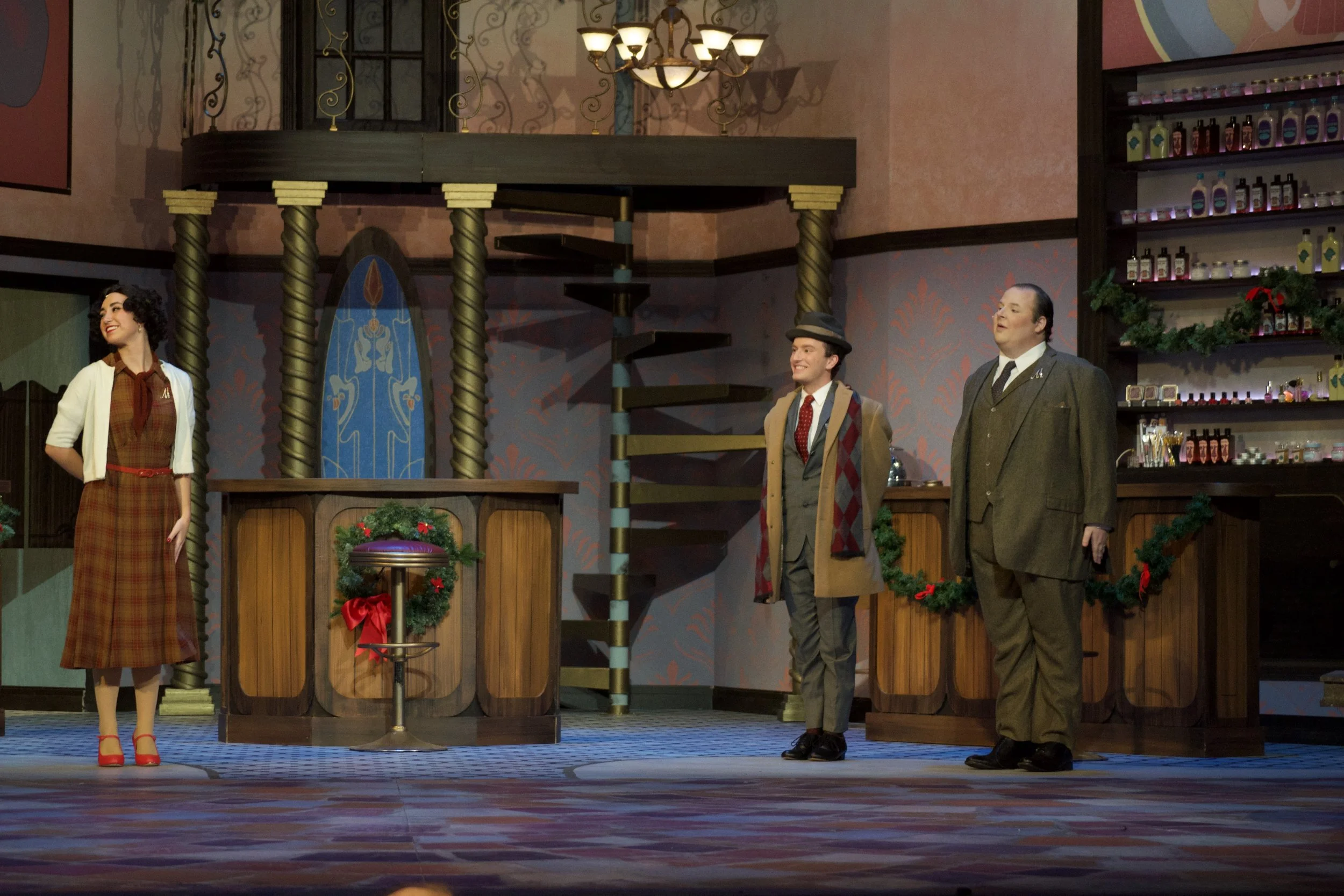 She Loves Me by Joe Masteroff |
1934 Budapest |
Scenic Design by Leo Fuller |
Lighting Design by Harrison Best |
Photos by Drew Lotter