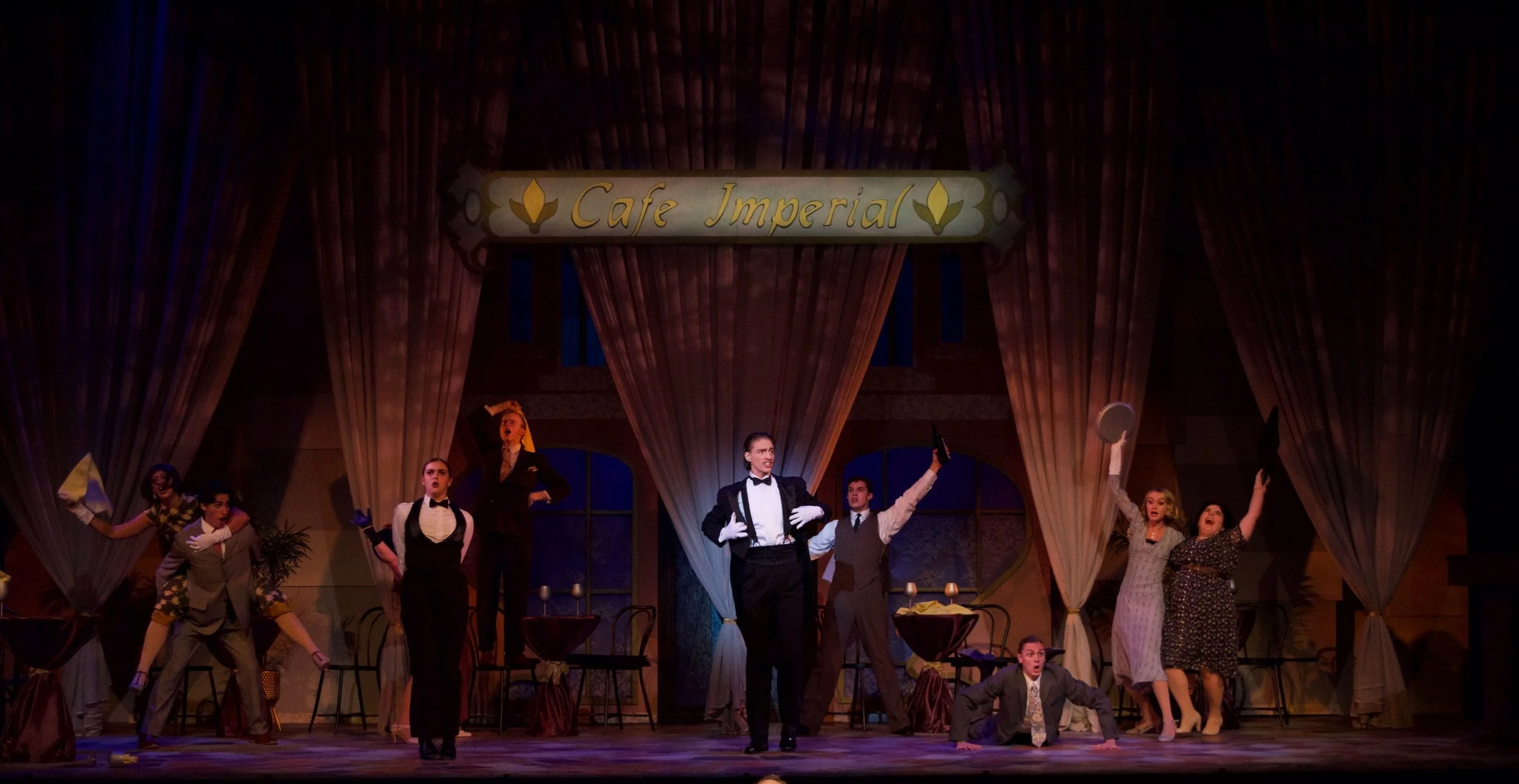 She Loves Me by Joe Masteroff |
1934 Budapest |
Scenic Design by Leo Fuller |
Lighting Design by Harrison Best |
Photos by Drew Lotter