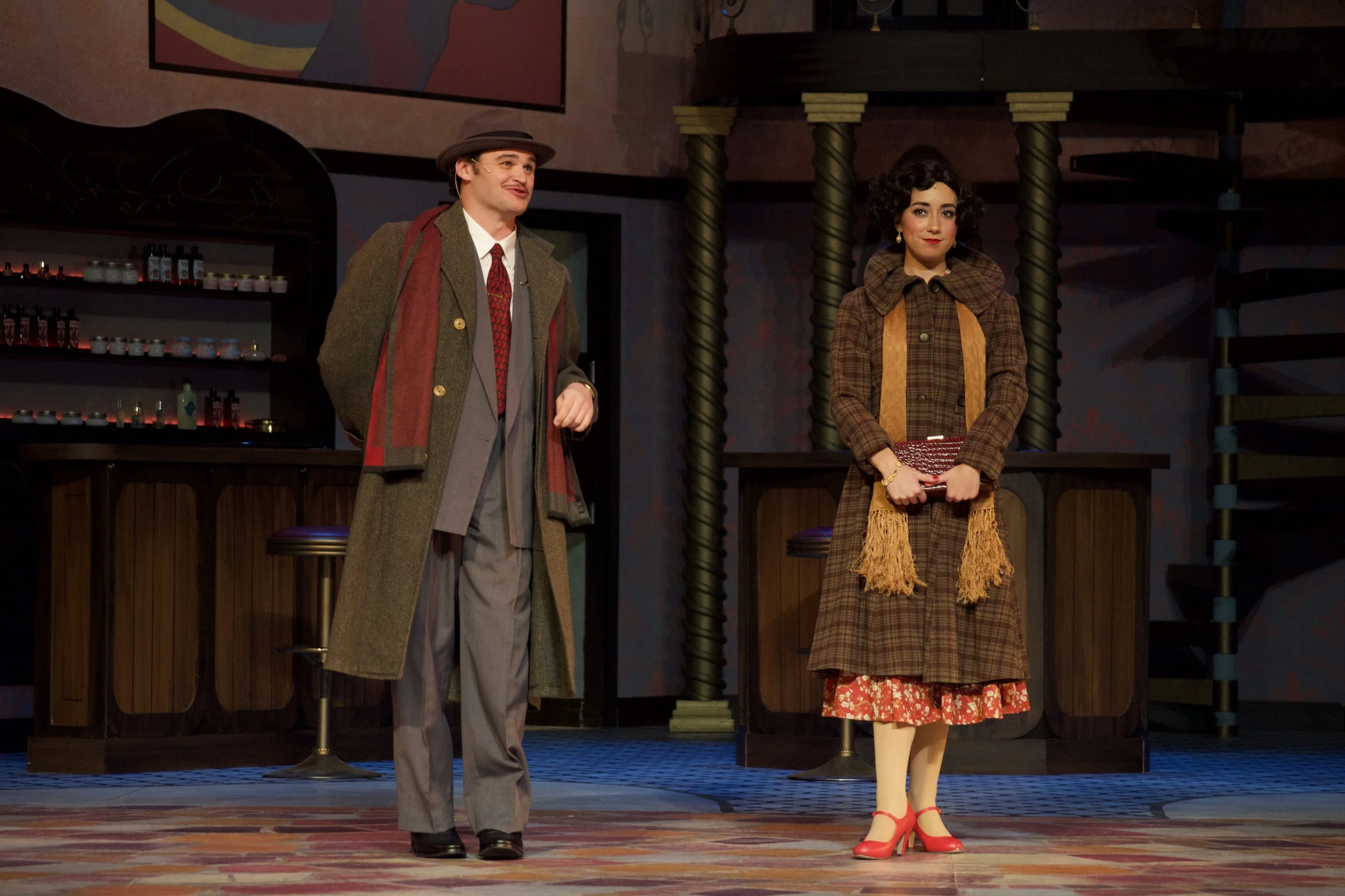 She Loves Me by Joe Masteroff |
1934 Budapest |
Scenic Design by Leo Fuller |
Lighting Design by Harrison Best |
Photos by Drew Lotter