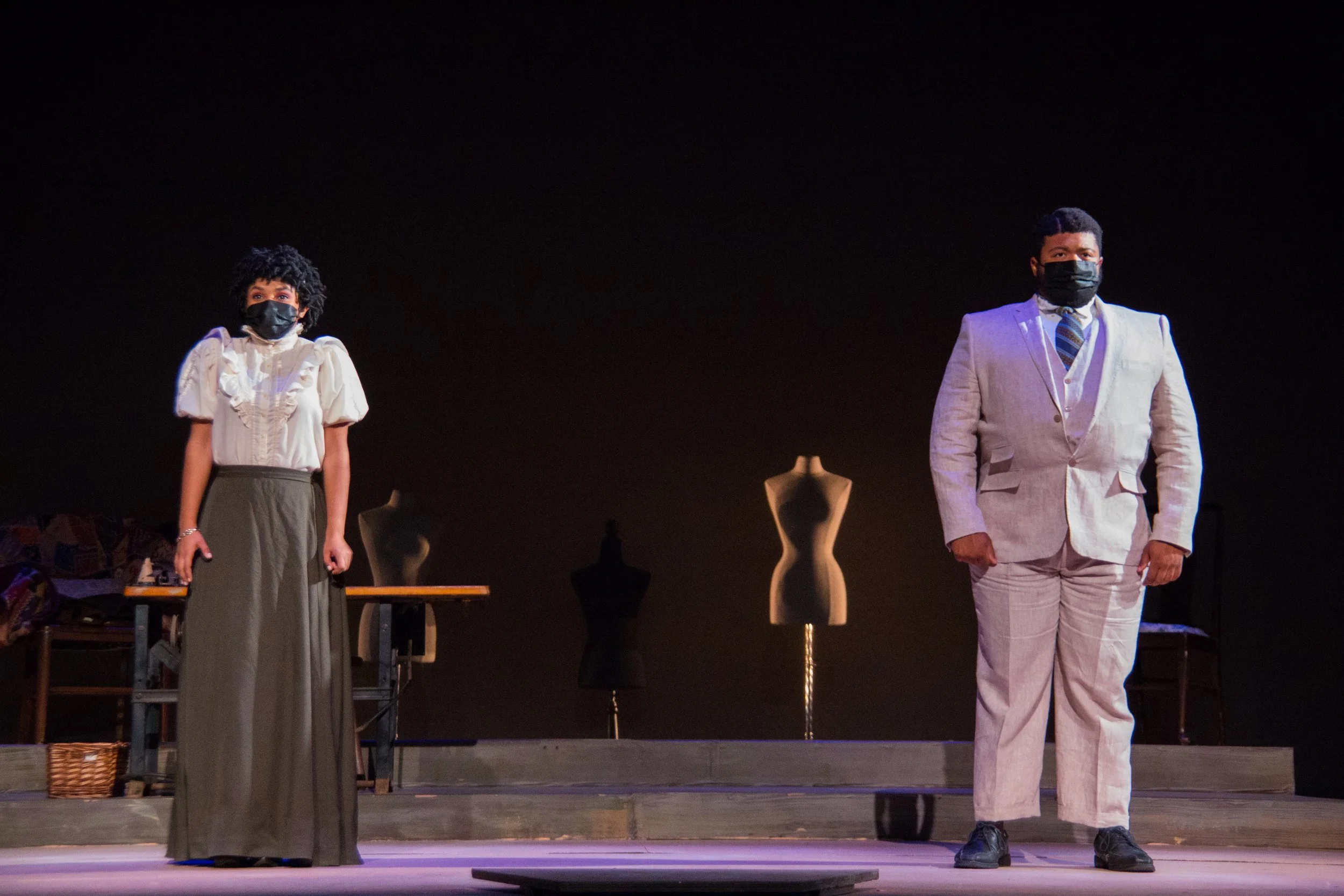 Intimate Apparel by Lynn Nottage |
1905 New York City |
Scenic Design by Steven Goff |
Lighting Design by Cassi Crain |
Photos by Drew Lotter