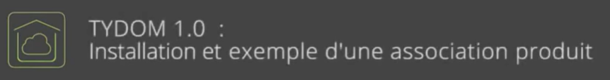 Installation Tydom 1.0