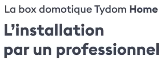 Tydom Home installation par un Pro