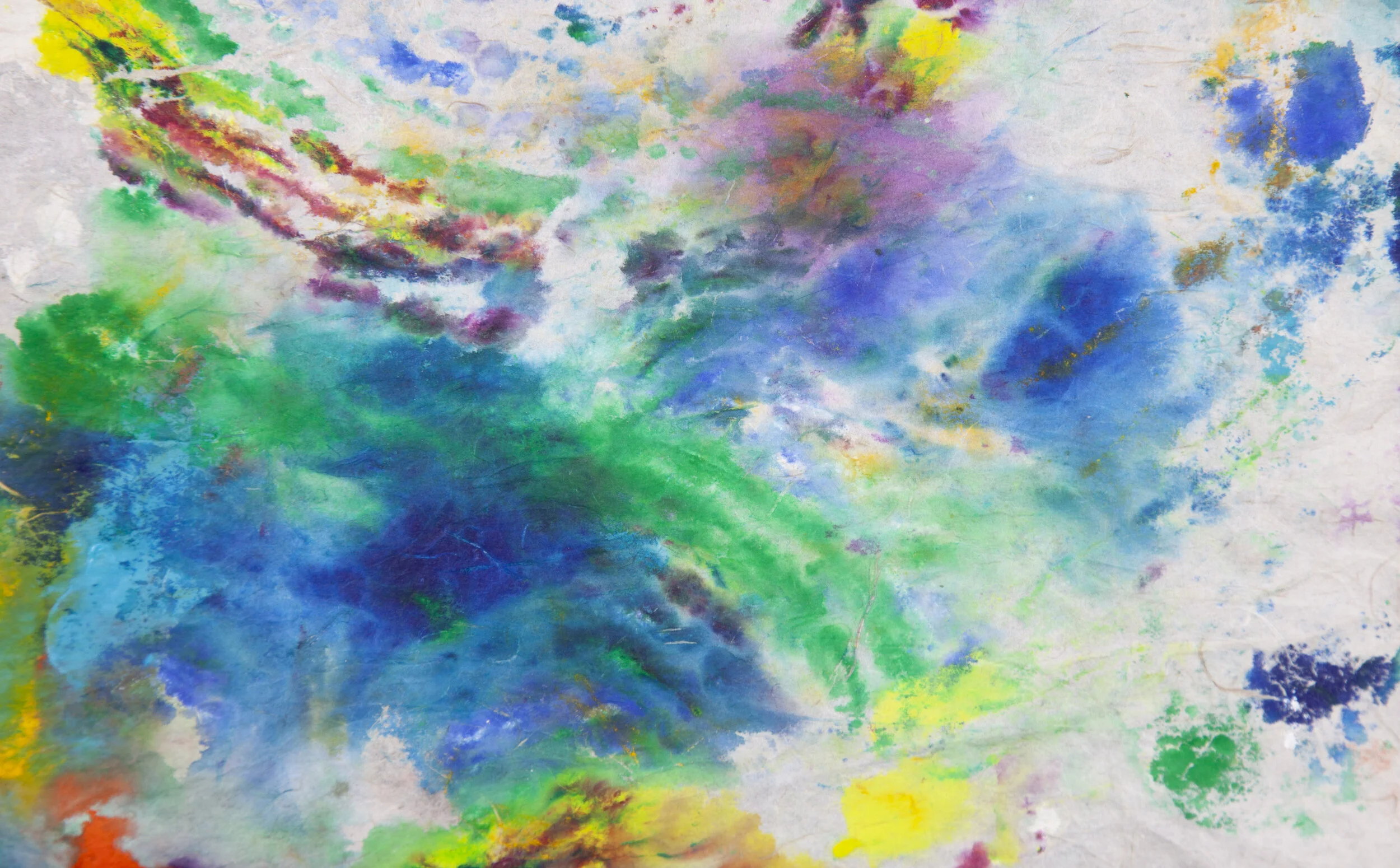 'Peacock Splatter'  -  12 x 9  -  $375.00  (um/uf)