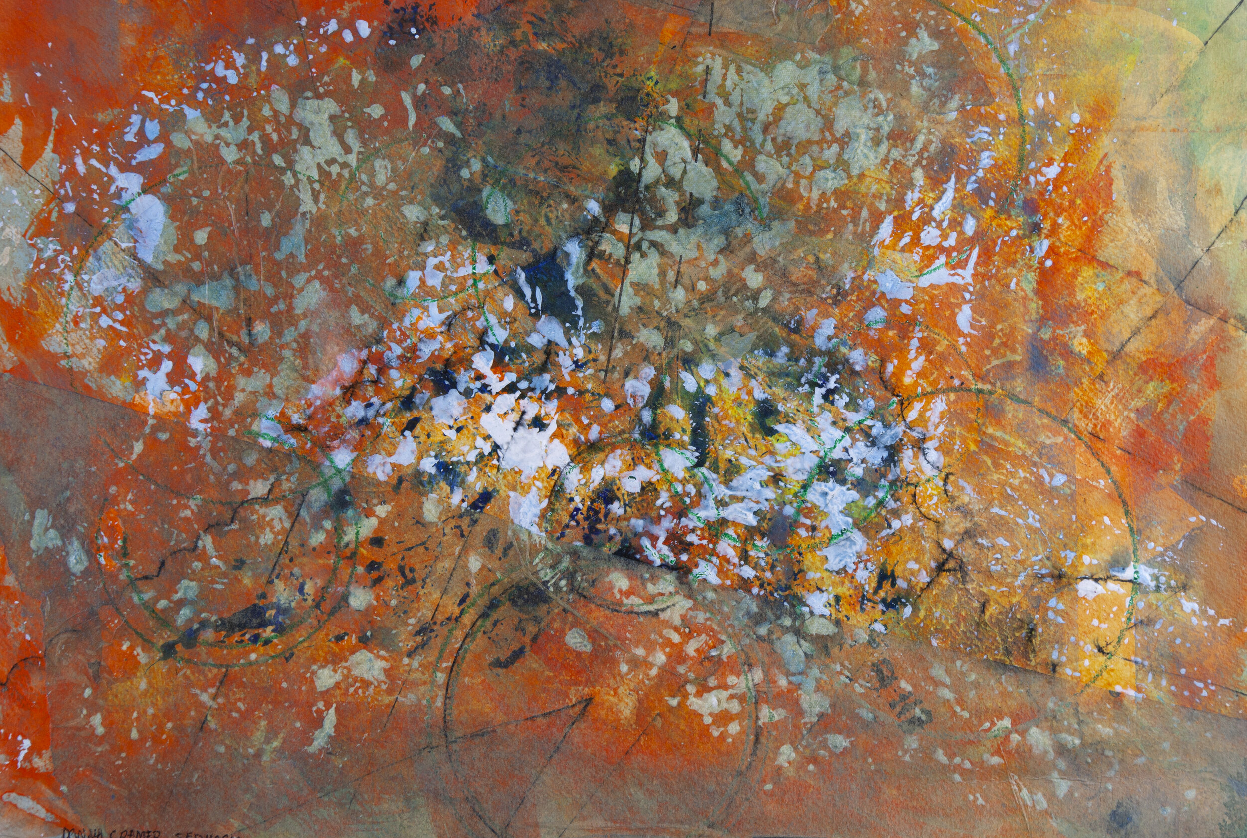 'Autumn Splatter'  -  15 x 11  -  $405.00  (um/uf)