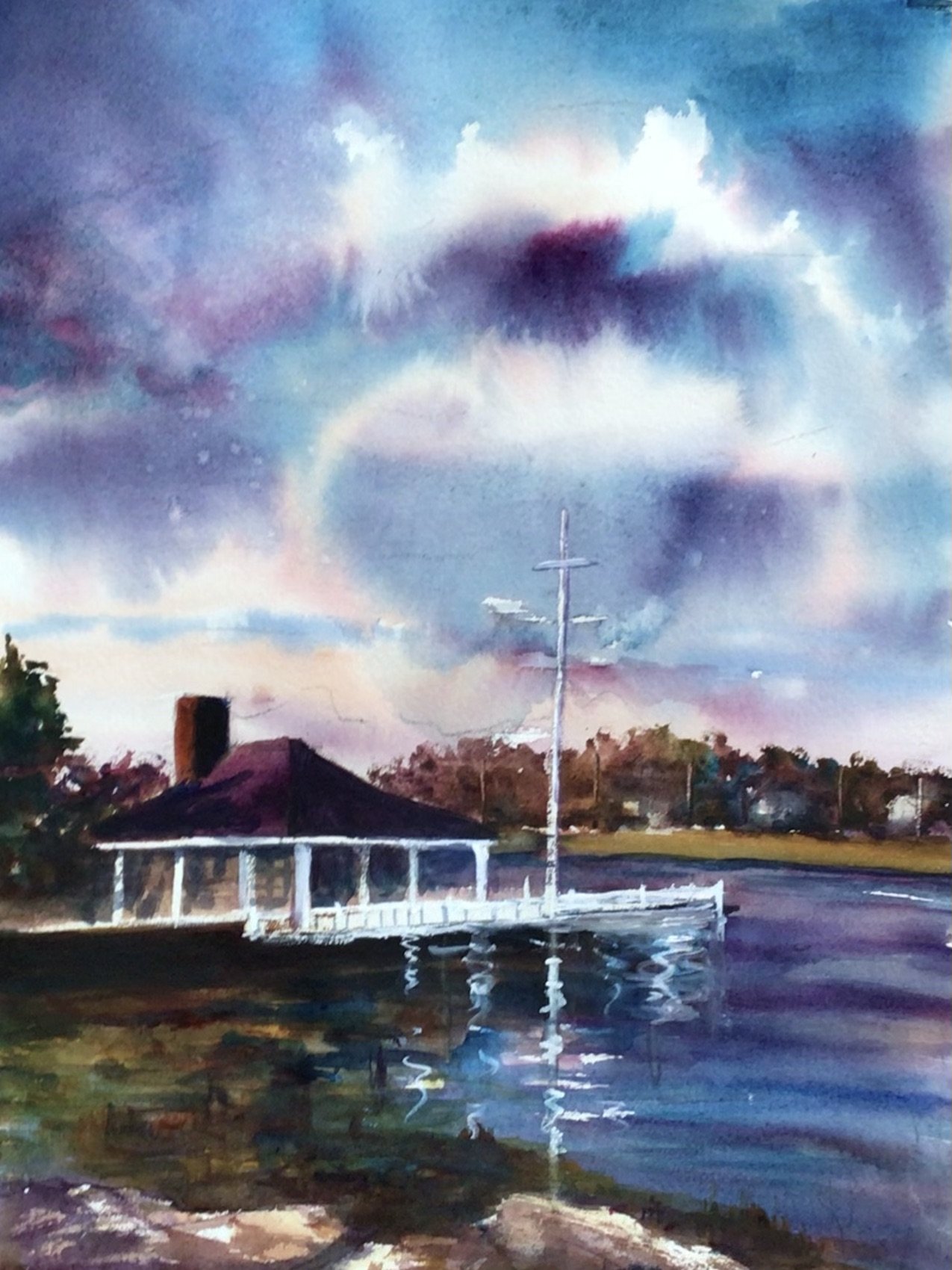 Christine Sanford - Purple Skies Over the Yacht Club.jpg