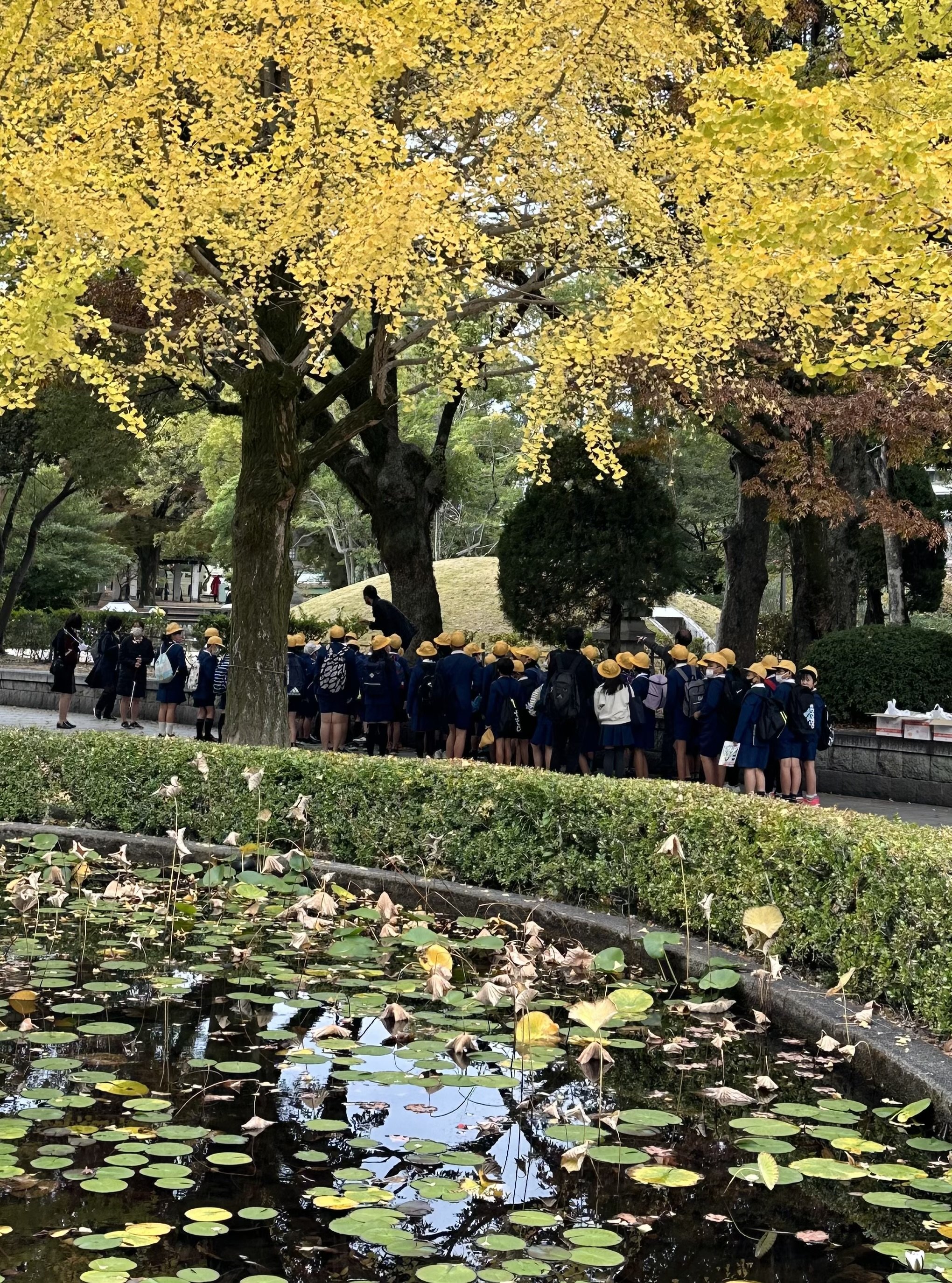 Geordie Vining - School Children Visiting Hiroshima Peace Memorial Park.jpg