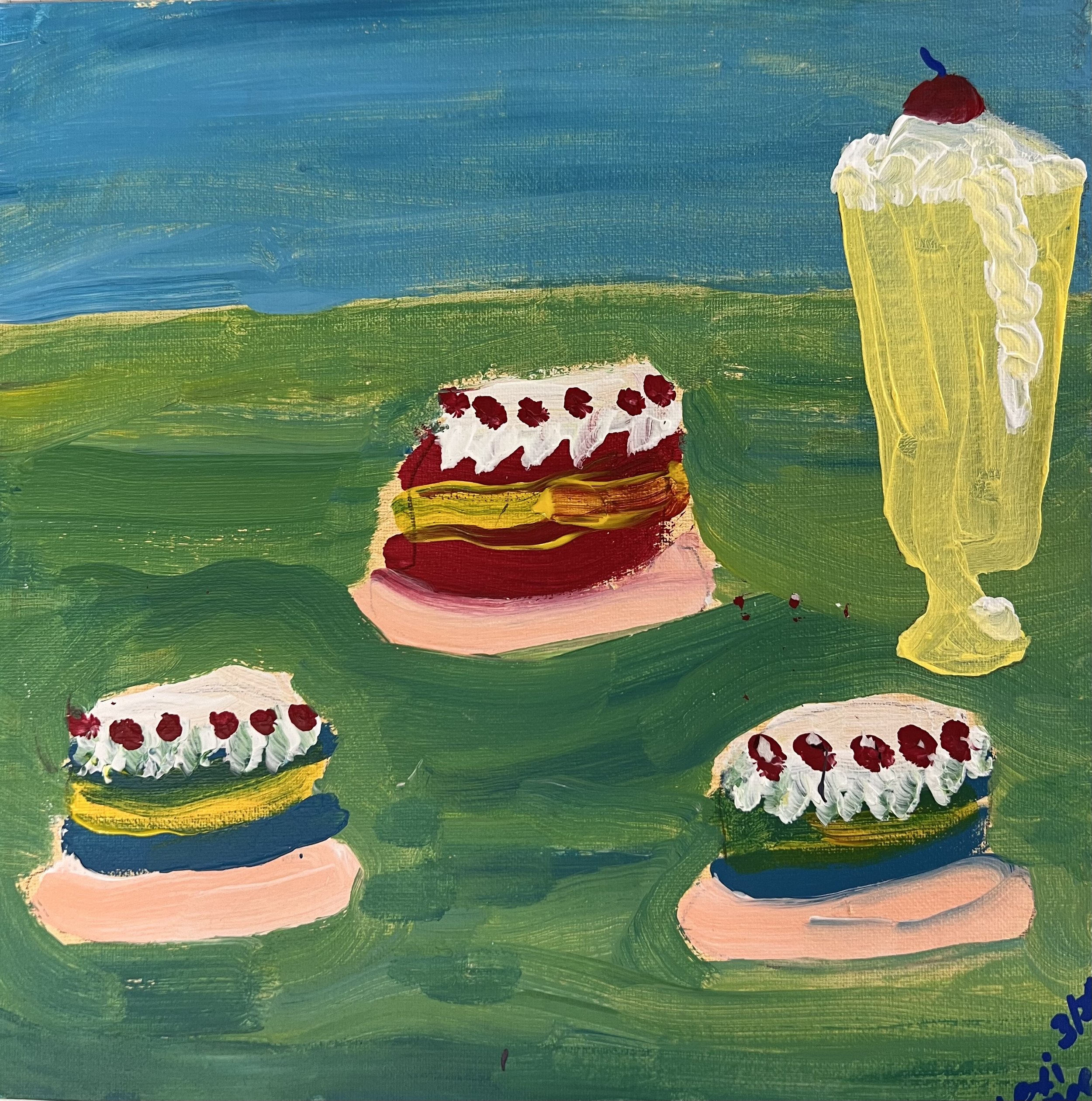 Lexie McCarthy - Desmond’s First Birthday Cake _ Inspired by Wayne Thiebaud.jpeg