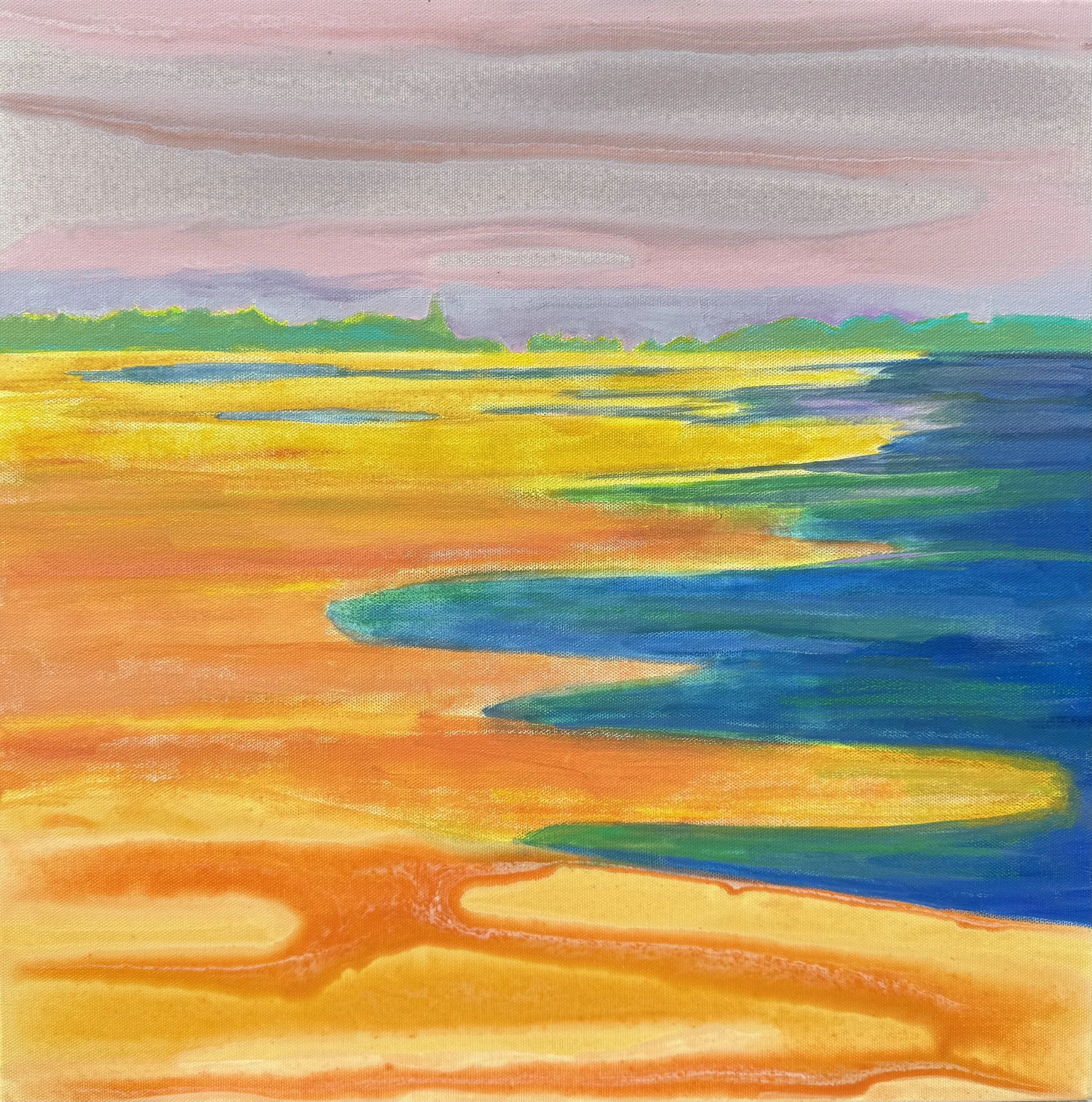 Karen Futral - Land and Water Flow, Pink Sky.jpeg