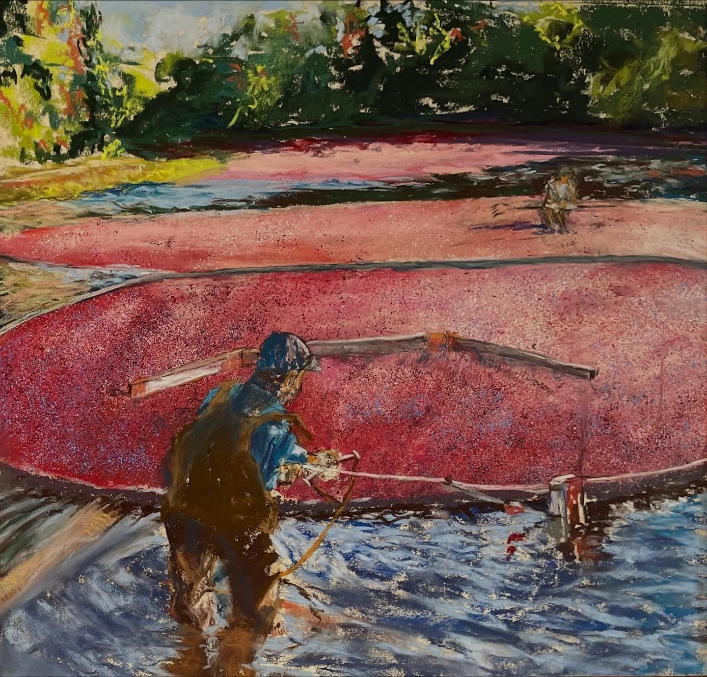 Fall colors in our Fall Juried Showπ
On view until November 1st
Art:
Cranberry Highway Starts Here by R.D Murphy
Fall Day Break by Susan Weigold @lifestyellephotos 
Detail of Bedding the Fields for Winter by Heidi Caswell Zander @tidaledge