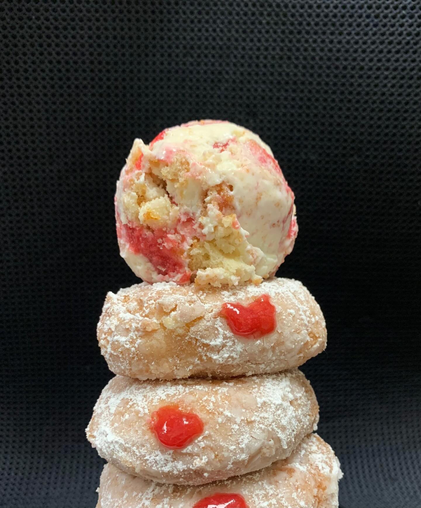 We&rsquo;re still scooping Sufganiyah.

Doughnut-flavored ice cream with powdered sugar doughnut pieces and a raspberry jam swirl.

It started as a holiday flavor, but we&rsquo;re keeping it around a little longer &mdash; come in, warm up, and enjoy 