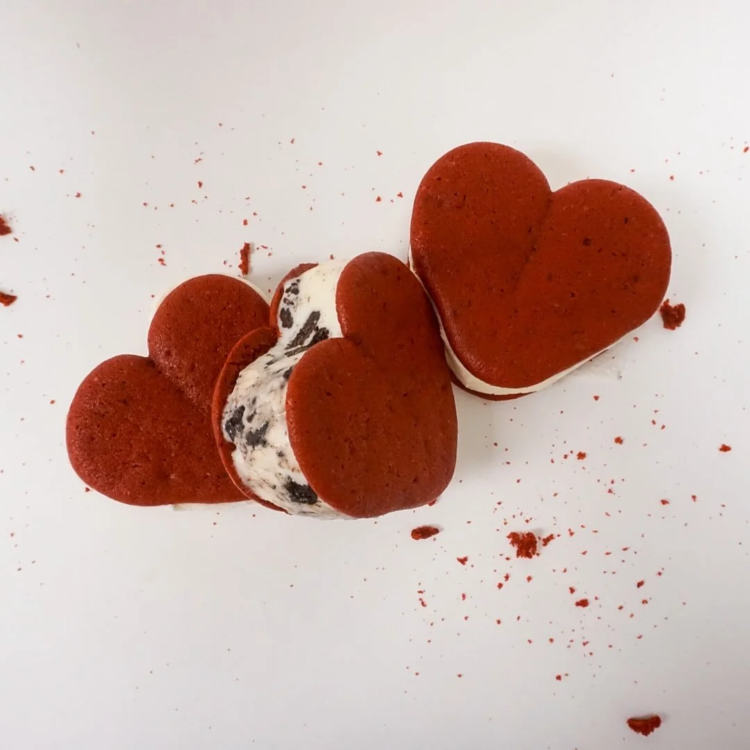 We were closed on Saturday, so we missed Valentine&rsquo;s Day! But what if we just have a do-over today?-There isn&rsquo;t a competing holiday today, is there? Come pick up a red velvet ice cream sandwich for the loves in your life, or for yourself!