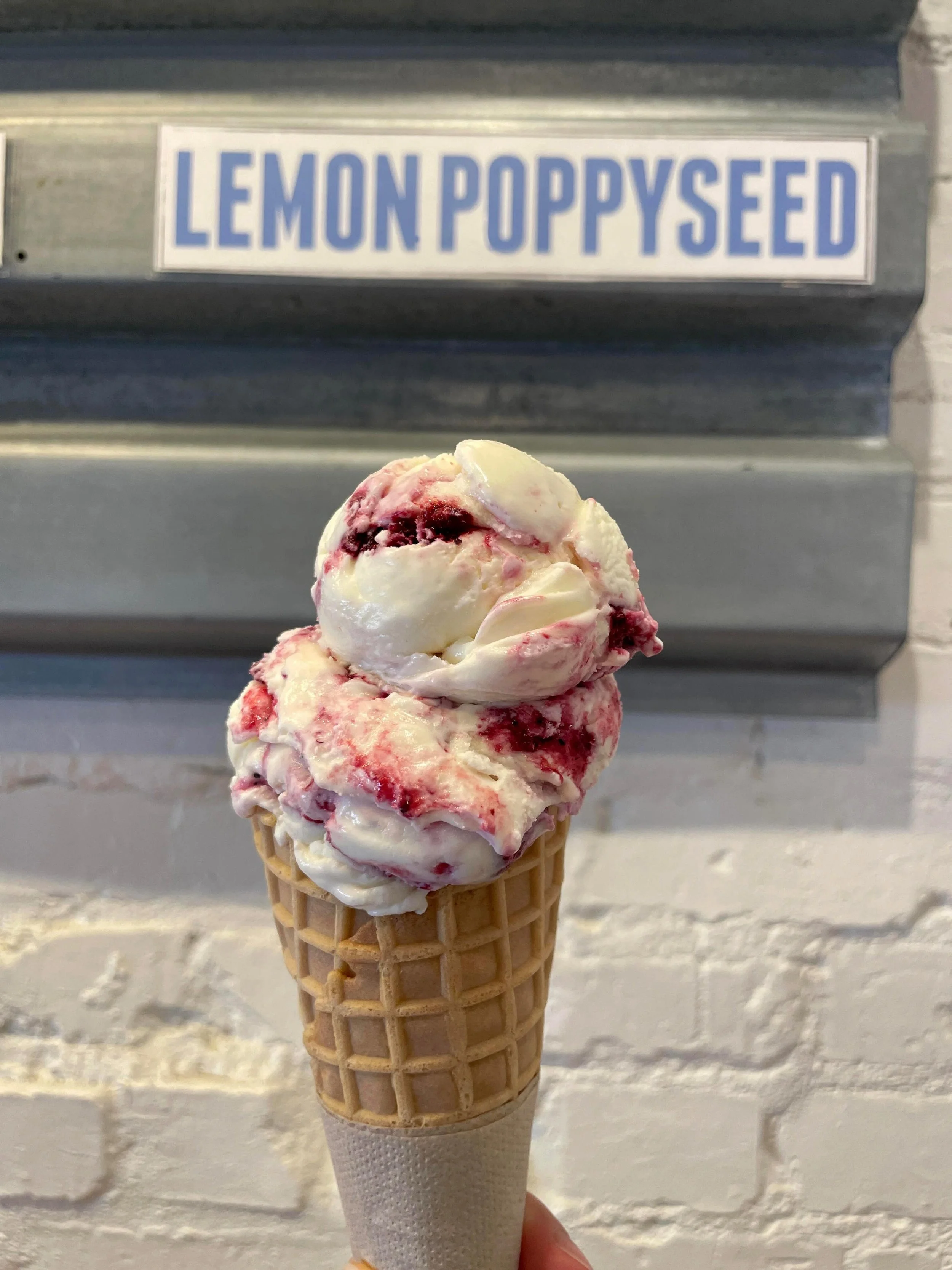 🍋 Lemon Poppy Berry Jam is back!

Lemon poppy seed ice cream swirled with berry jam. Available now!

#washingtondc #icecream #lemonpoppyseed #summertime