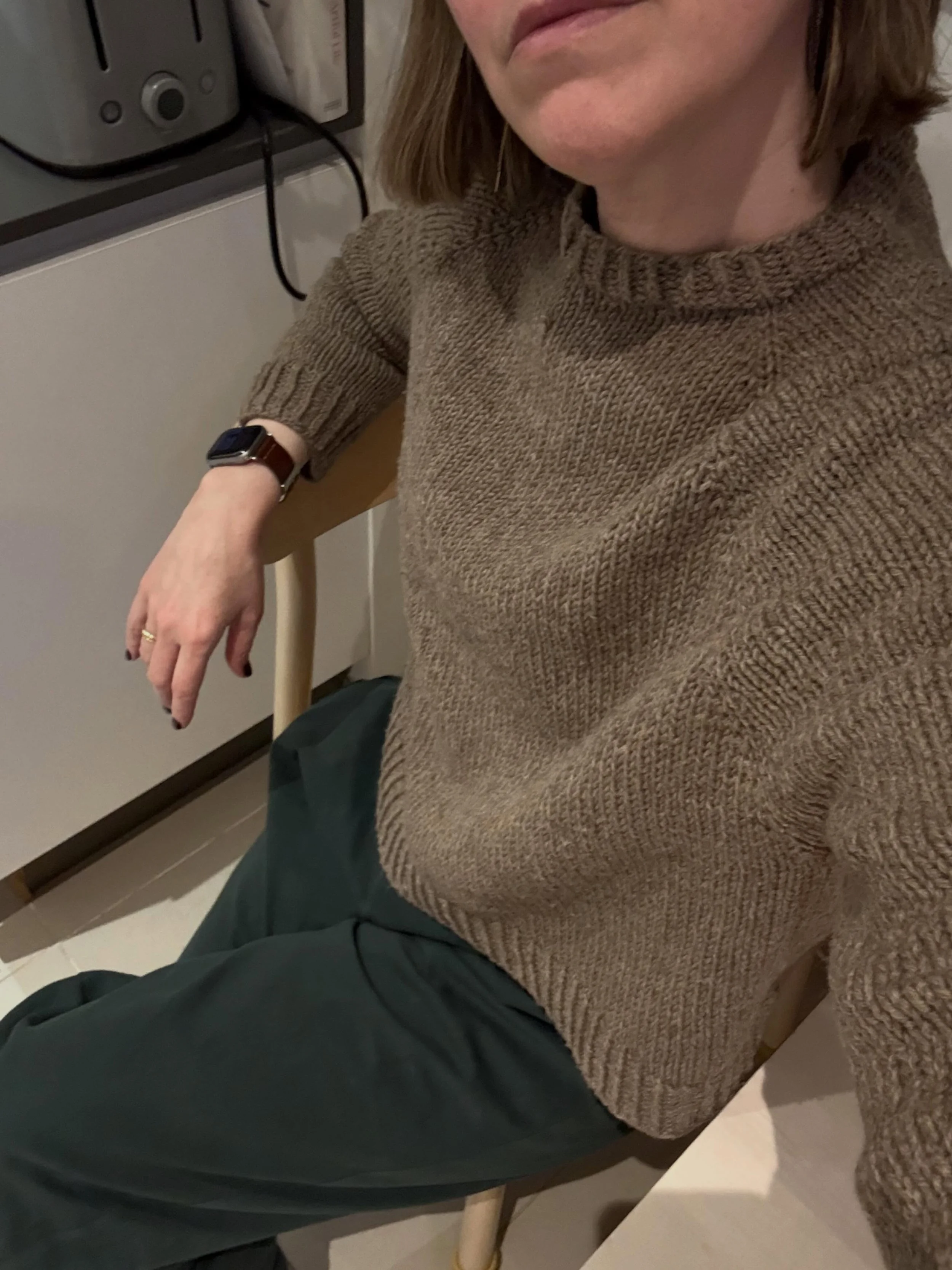 Day 10: Worst selfie yet for #memademay2026 

There was much lounging today and some sewing in these #bobpants from a previous day.

Sweater is #warmupsweater which I believe is available as a free pattern. I have made it twice &mdash; this was the f