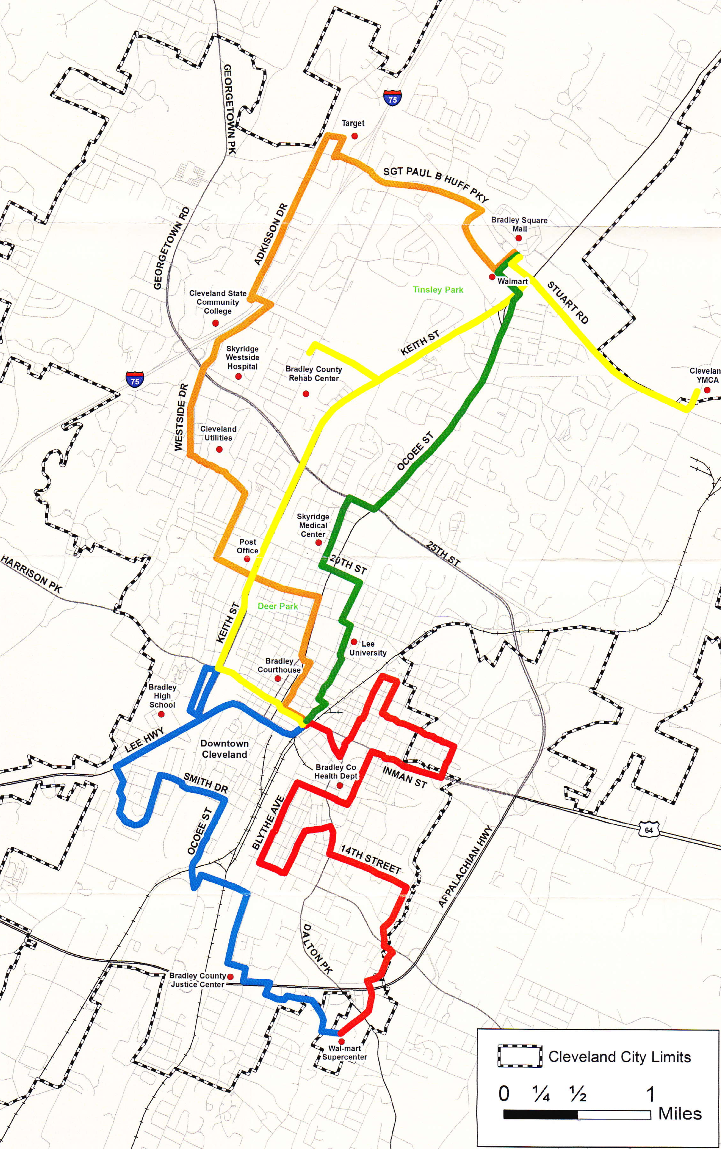 V1 Bus Route Map Cuats Routes — Sethra Transit