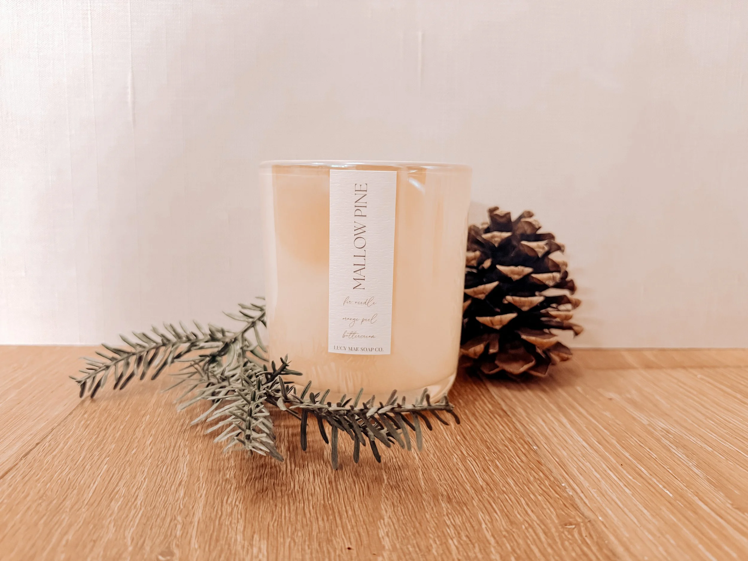 Signature Holiday Glass Double-Wick Candle