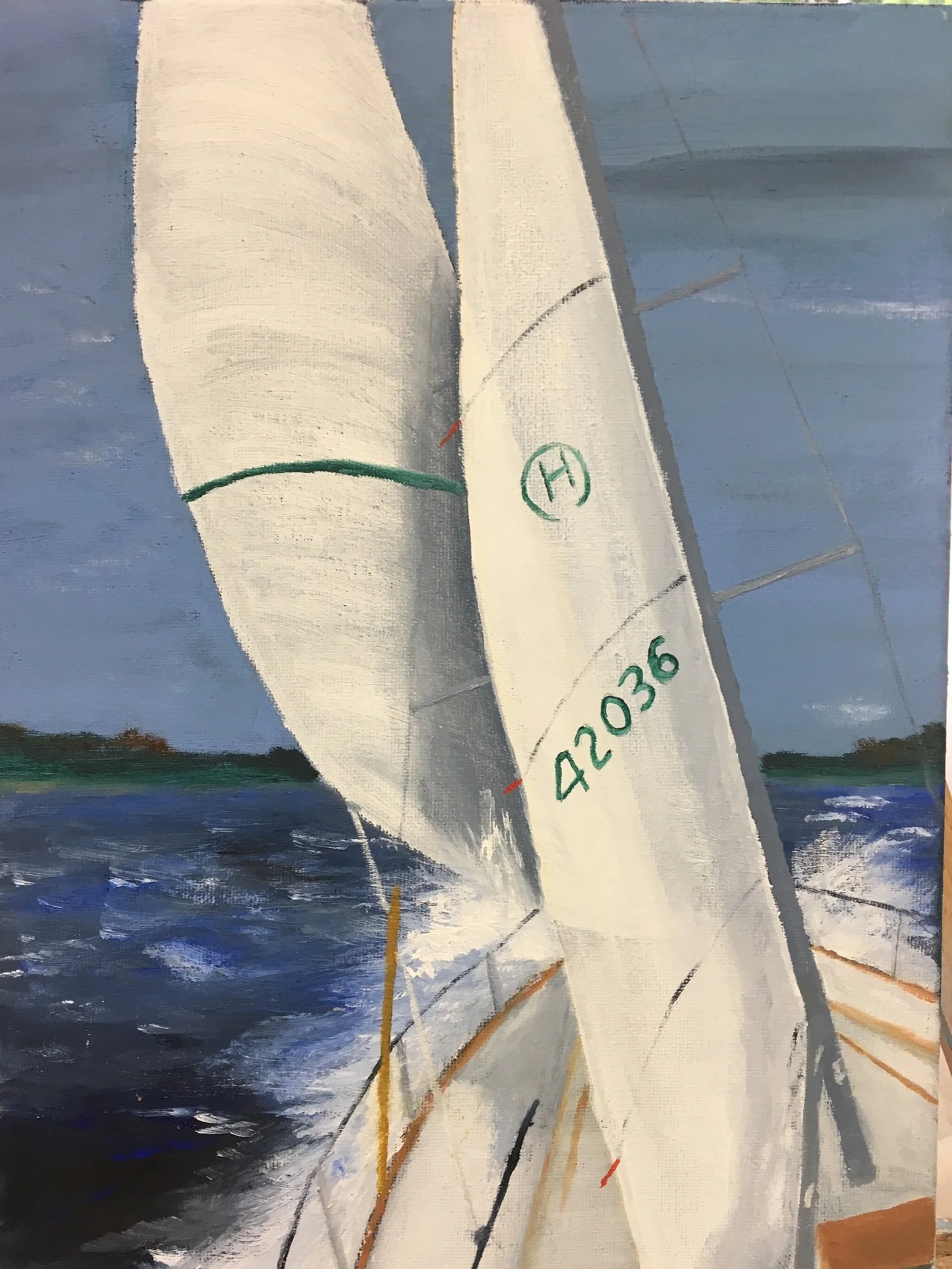 Rail Down Oil on Canvas 10 x 12 $250 Sold