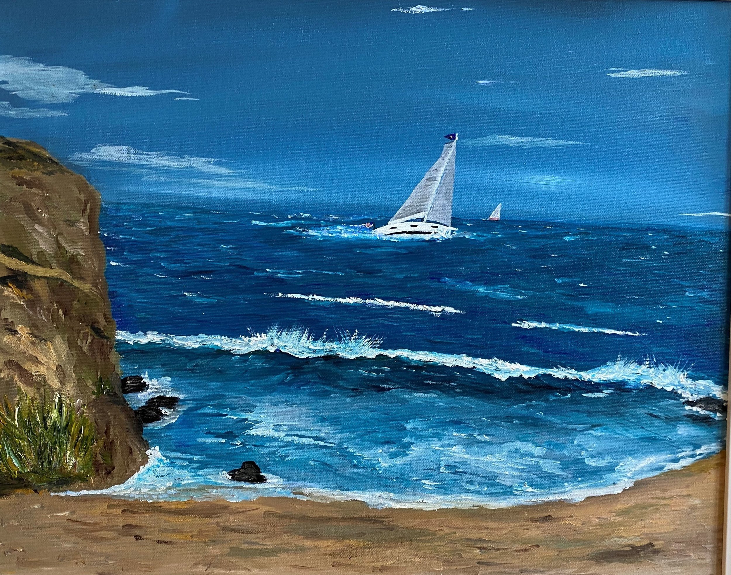 Reaching Off Nantucket Oil on Canvas 
18 x 24  $1,000   Sold