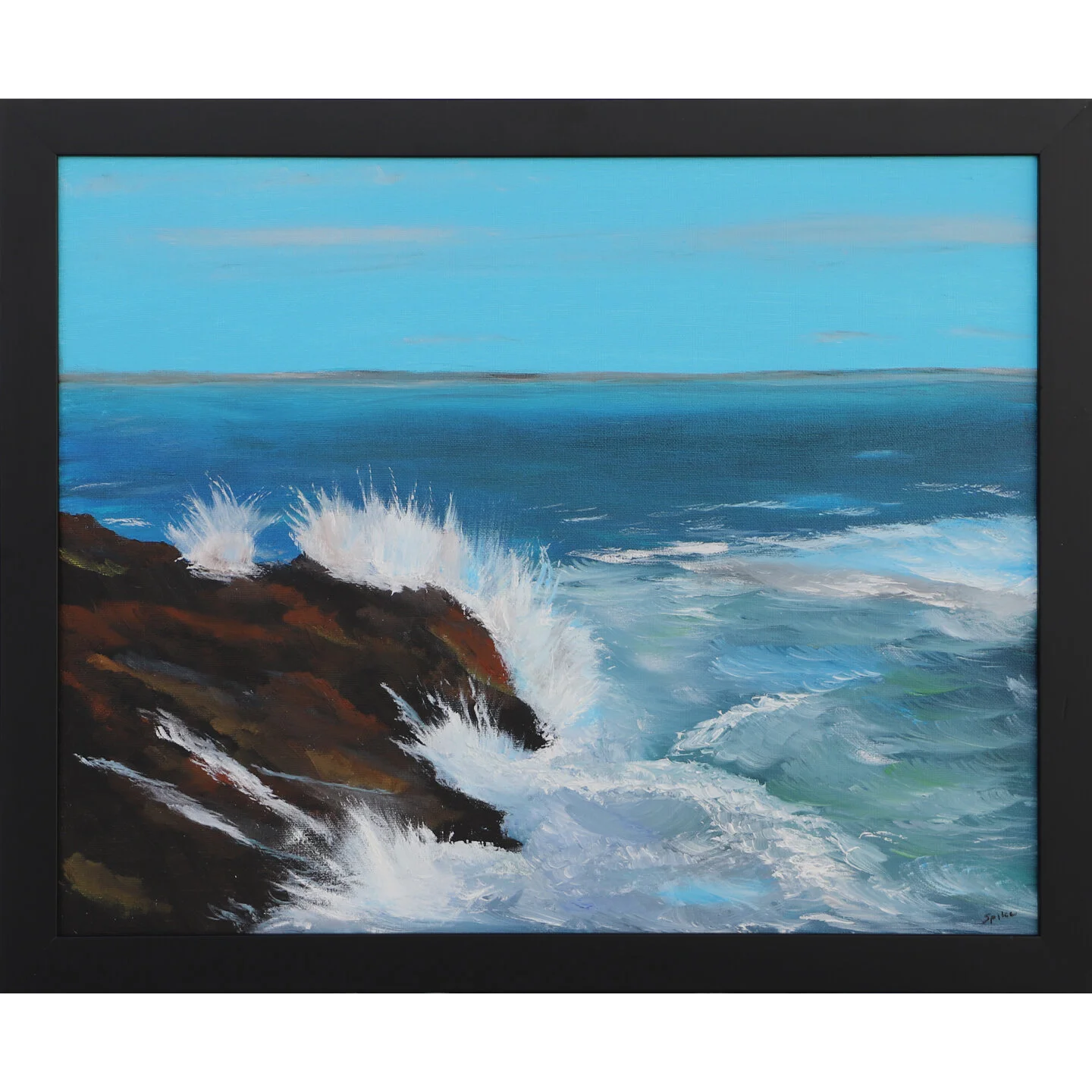 Crashing Wave 16x20 Oil on canvas $650