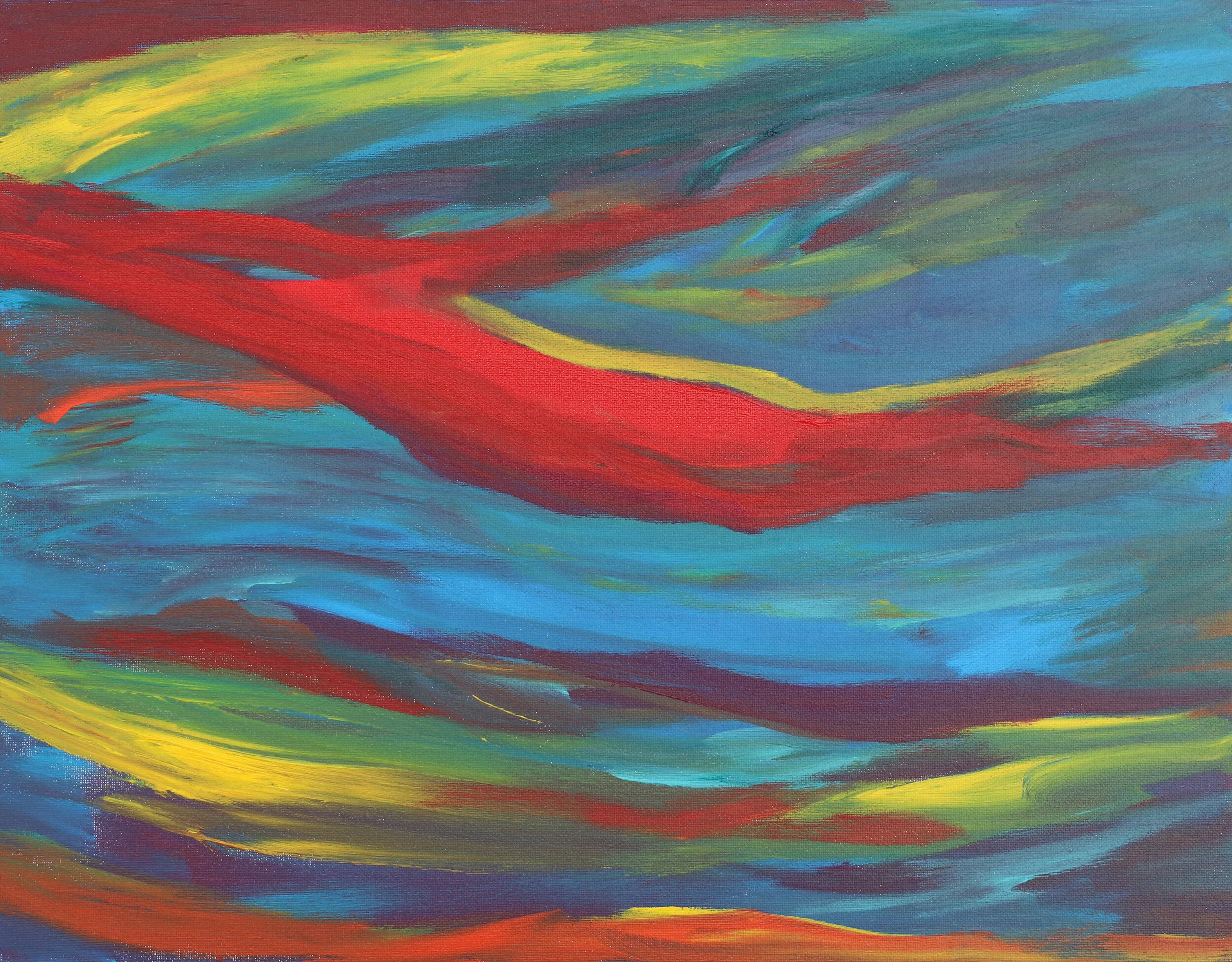 Race at Sea 16 x 12 acrylic $200