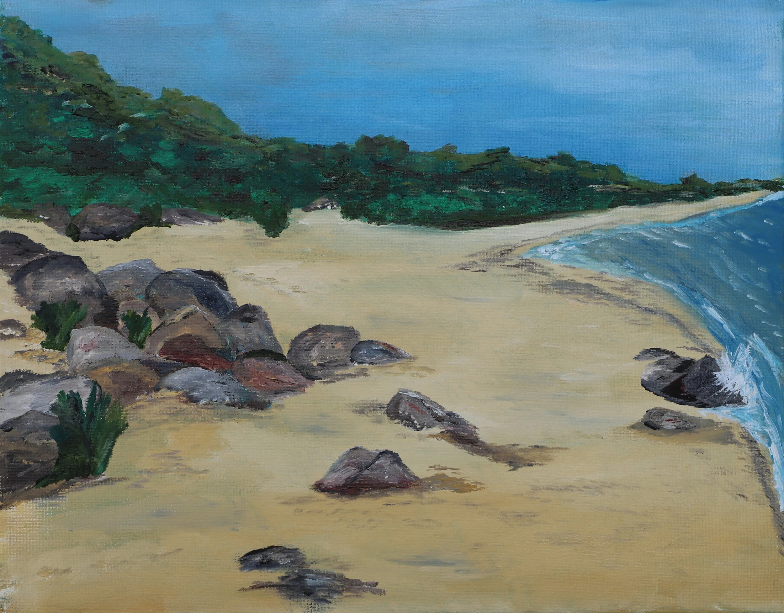 Our Beach 12 x 9 oil on canvas $175