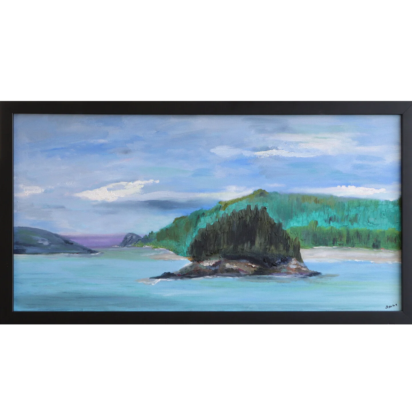 Maine Happiness 20 x 10 oil on canvas