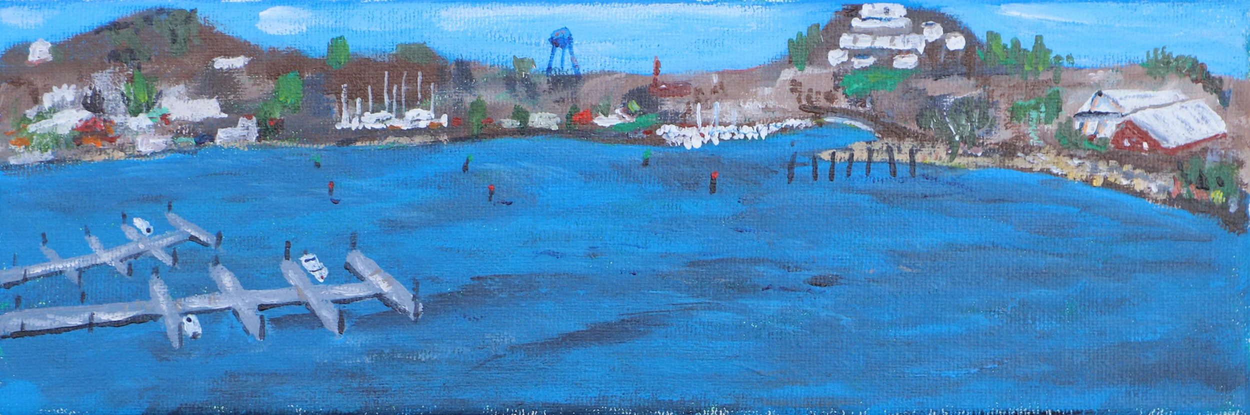 My Backyard 12 x 4 oil on canvas $75