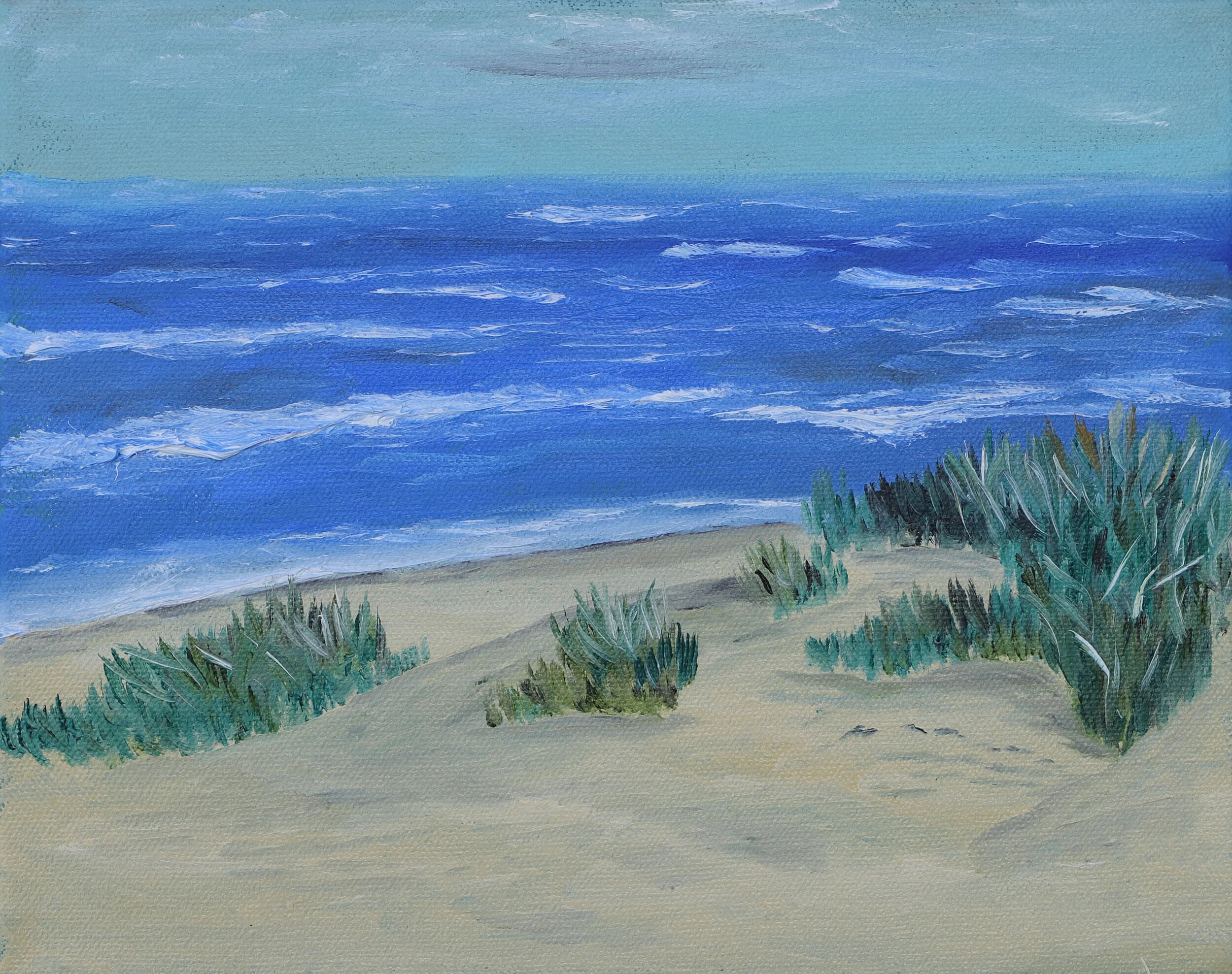 Beach Scene 10 x 8 oil on canvas  $200