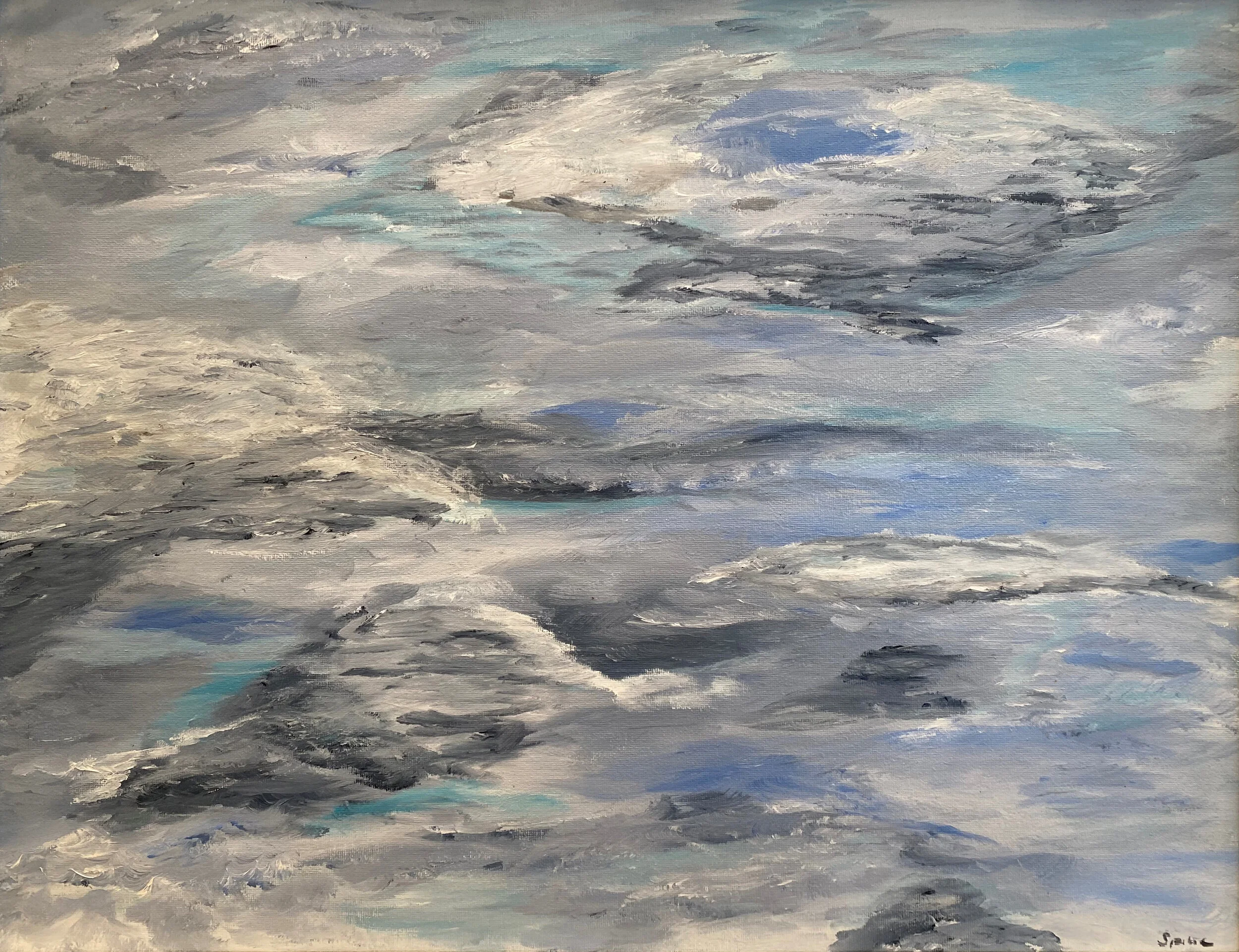 Birthday Clouds 18 x 12 oil on canvas $450 SOLD