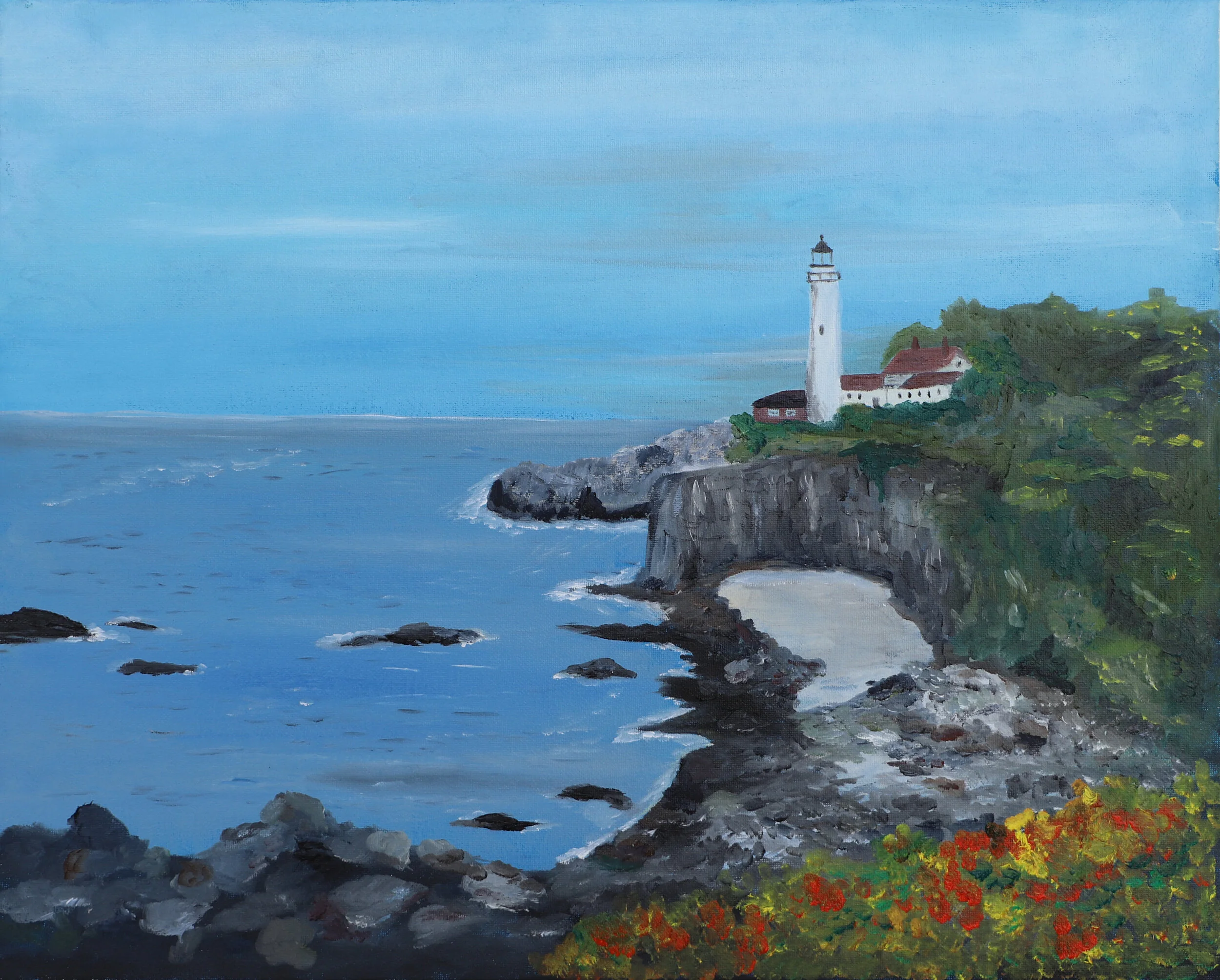 Portland Lighthouse 20 x 18 oil on canvas $500