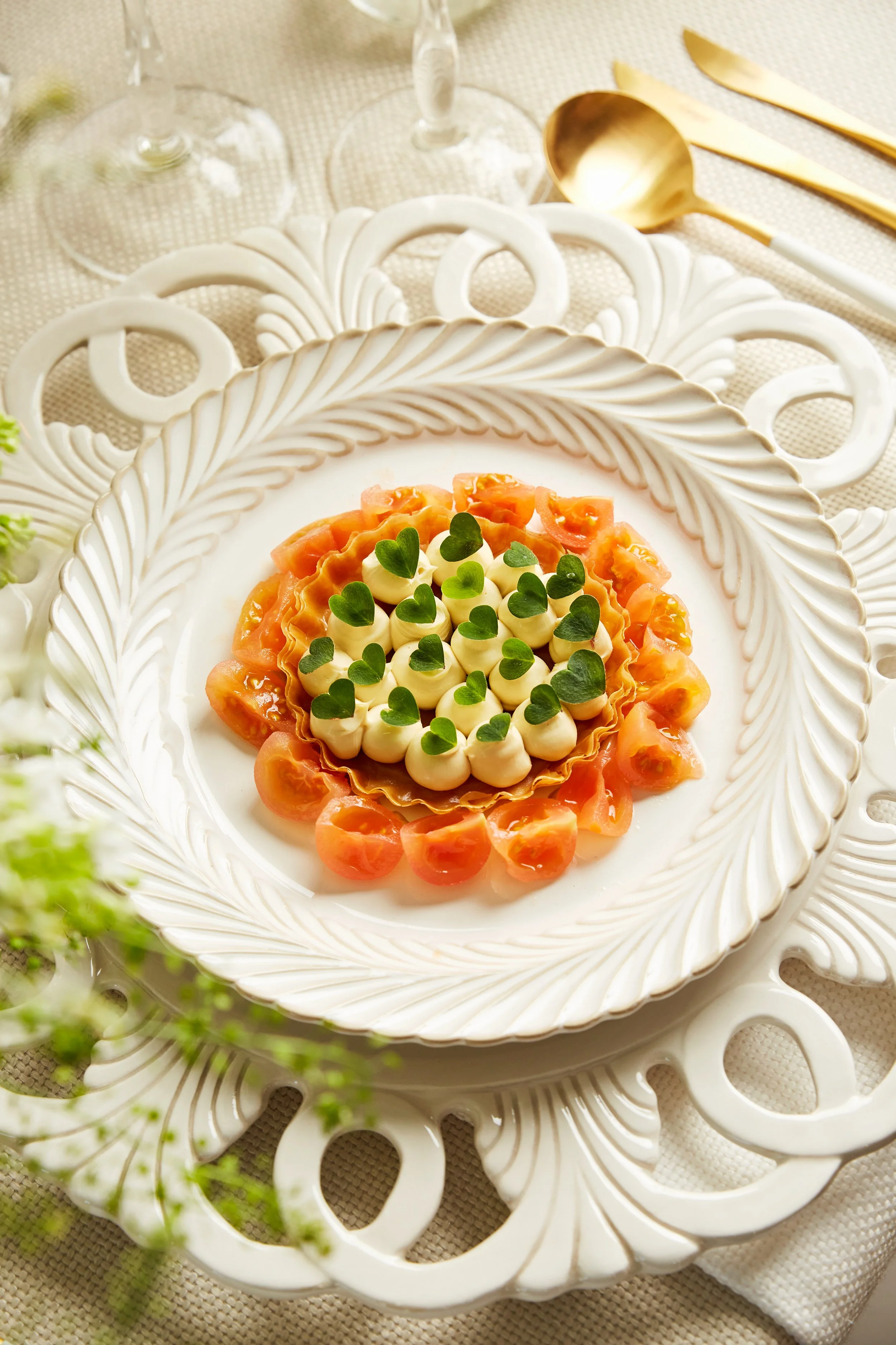 Smoked whipped waterloo tartlet, balsamic marinated baby tomatoes, oxalis, balsamic emulsion (V)  2.jpg