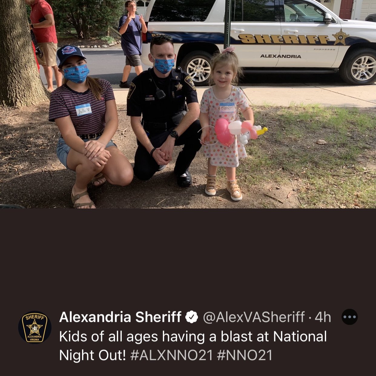 Alexandria Sheriff at National Night Out In Alexandria