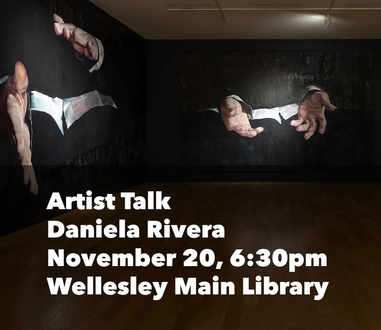 Art  Wellesley is delighted to partner with the Wellesley Free Library @wellesleyfreelibrary to host an Artist Talk with  Daniela Rivera @driveraclerfeuille. 

Daniela Rivera works with ideas of displacement, memory, and cultural migration to celebra