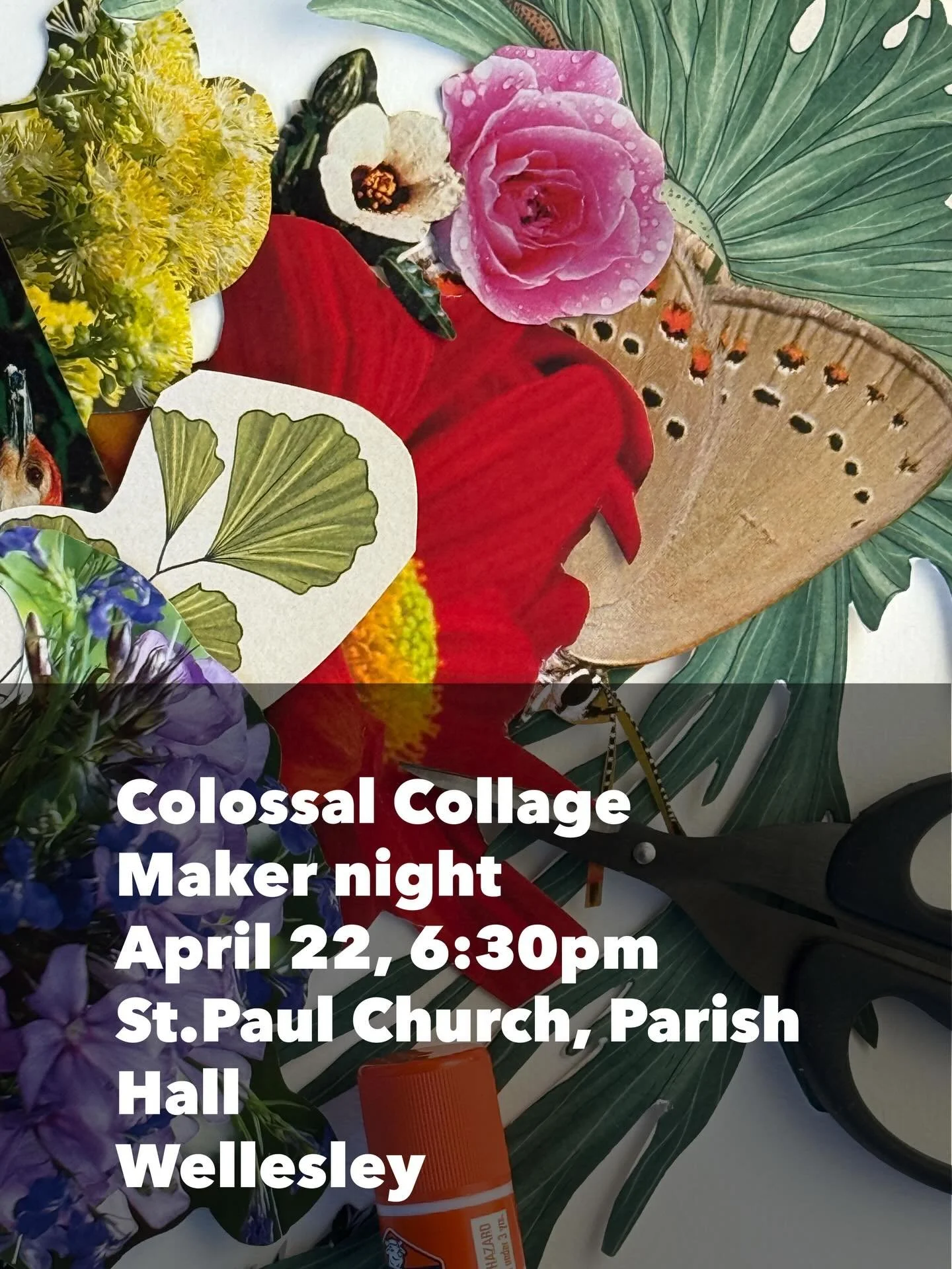 Our Colossal collage is growing beautifully thanks to the creative energy of our amazing community! Join us for our next maker night on April 22 from 6:30pm-8:30pm.
The event is free but please sign up on
our website.