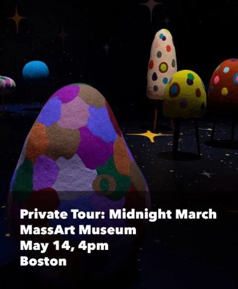 Join Art Wellesley for a Private Tour at MassArt Museum to see Midnight March by Masako Miki @masakomiki 

Masako Miki: Midnight March is an experiential world populated by semi-abstracted felted wool sculptures set within a galaxy. Referencing natur