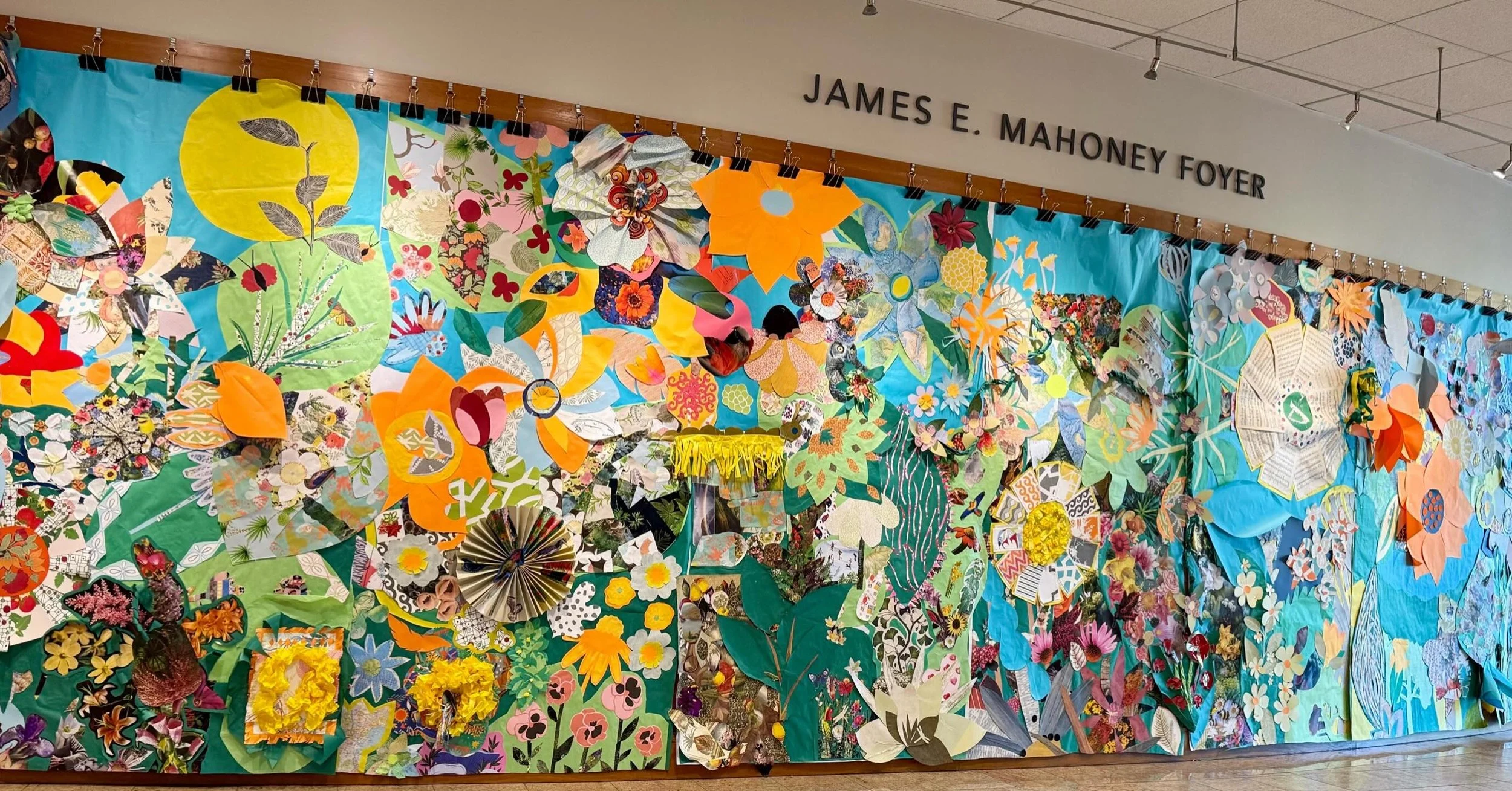 THE BIG REVEAL!
Art Wellesley, in partnership with the Wellesley Free Library, officially unveiled the &ldquo;Colossal Collage,&rdquo; on Monday! It&rsquo;s a massive, community-driven art installation. 

The collaborative masterpiece is on public di