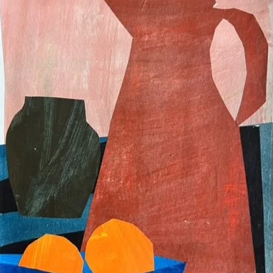 Collage Workshop. Still Life to Abstract Collage. Fiona Kennedy