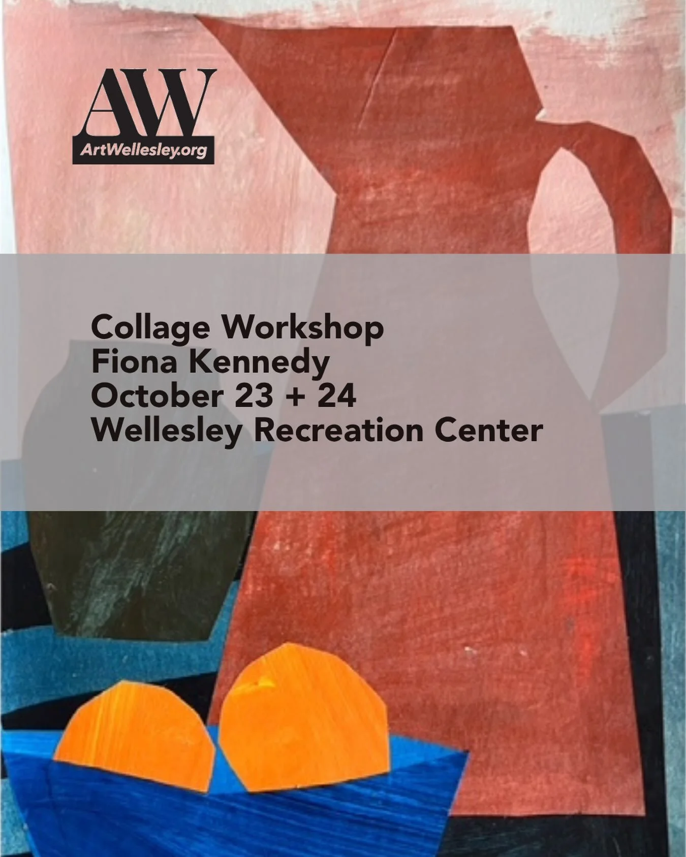 Join Art Wellesley for a 2-day Collage Workshop with Fiona Kennedy @fionakennedy.art 

Making a collage using painted paper can feel like a combination of painting and sculpting on a flat surface.  It can be a great tool and practice for an artist of