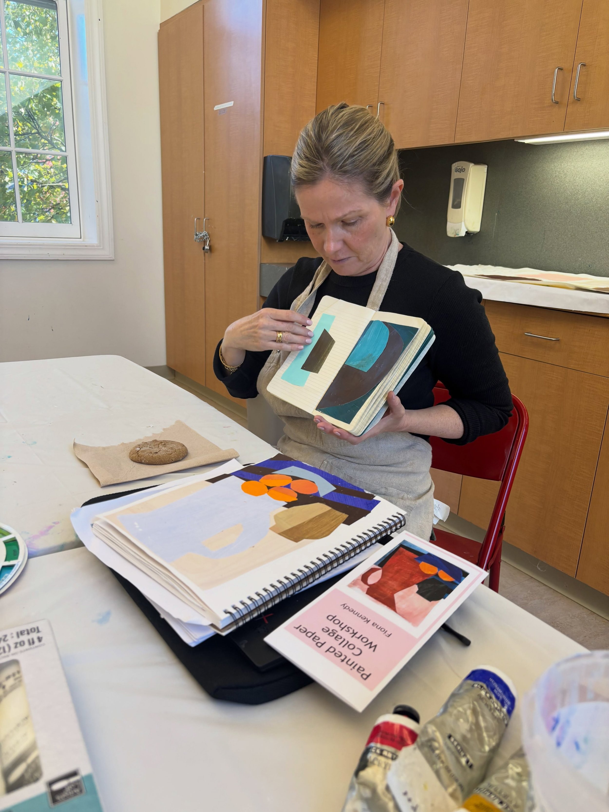 Great collage class with Fiona Kennedy @fionakennedy.art 
Everyone left inspired and ready to collage more!