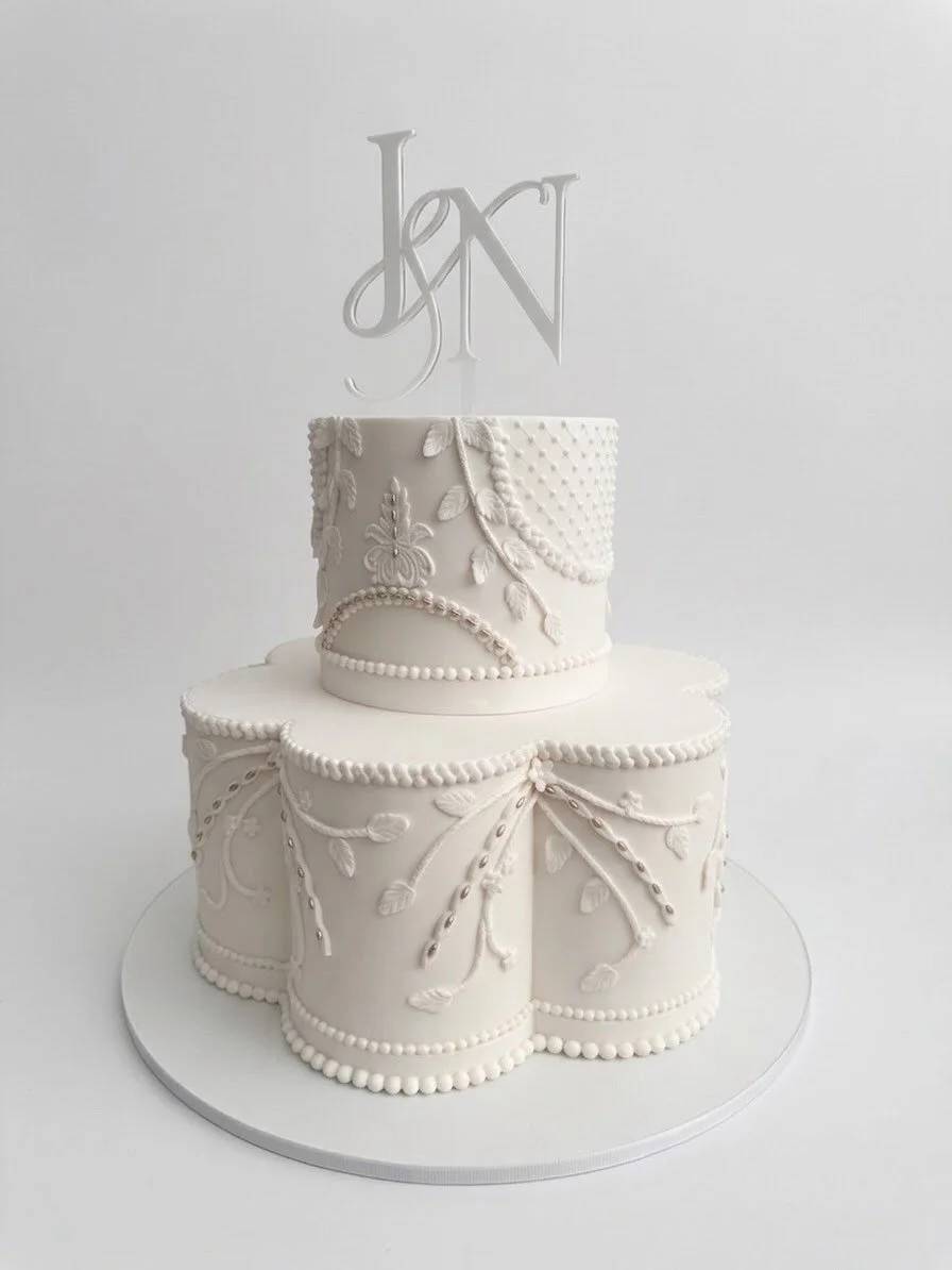 Trailing embellishments and custom monogram by @odd.onein 
Beautiful setup at @starship_sydney 
Congratulations J+N!