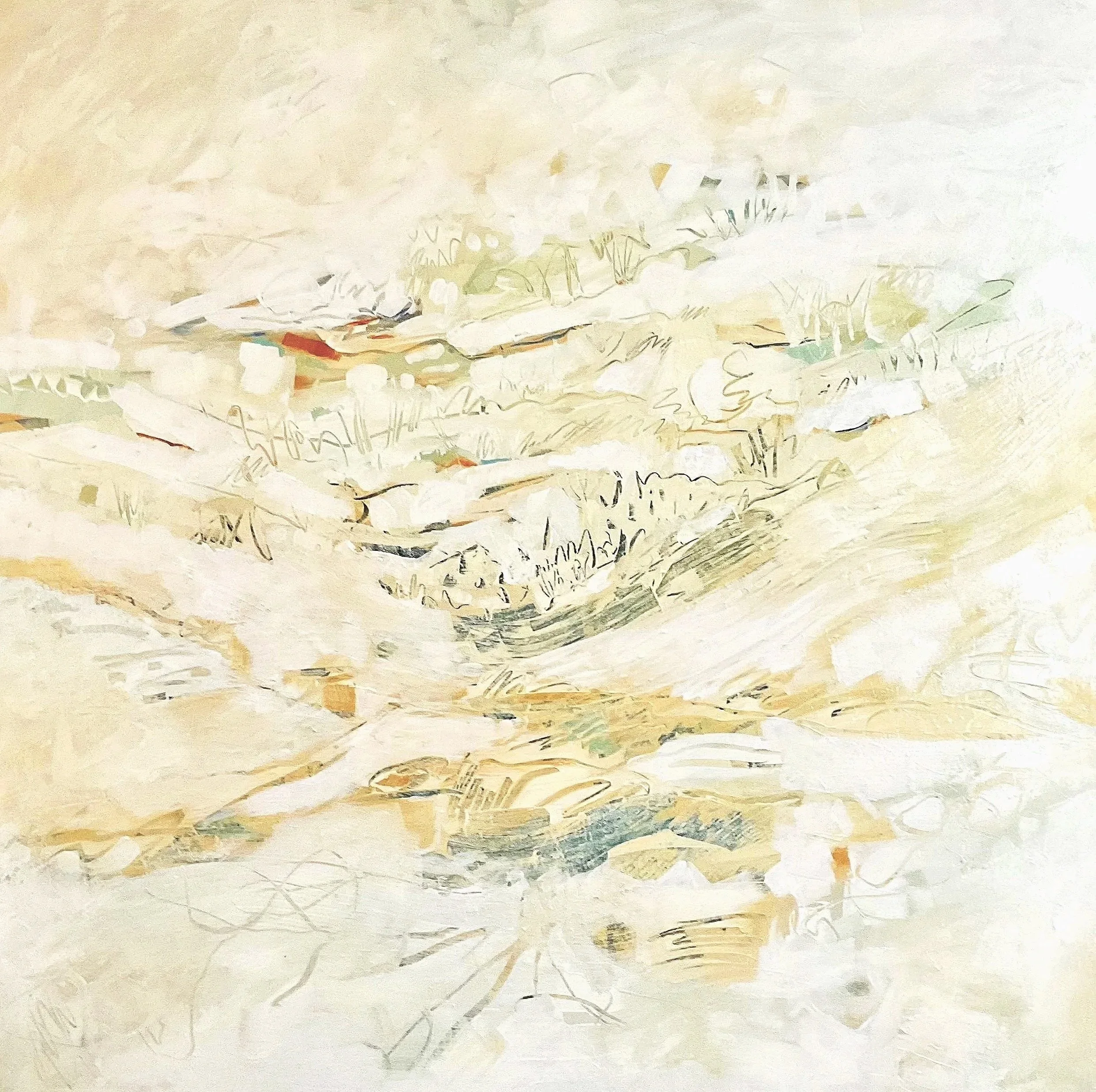 WINTER WHITES - acrylic on canvas - 36x36" (Private collection)