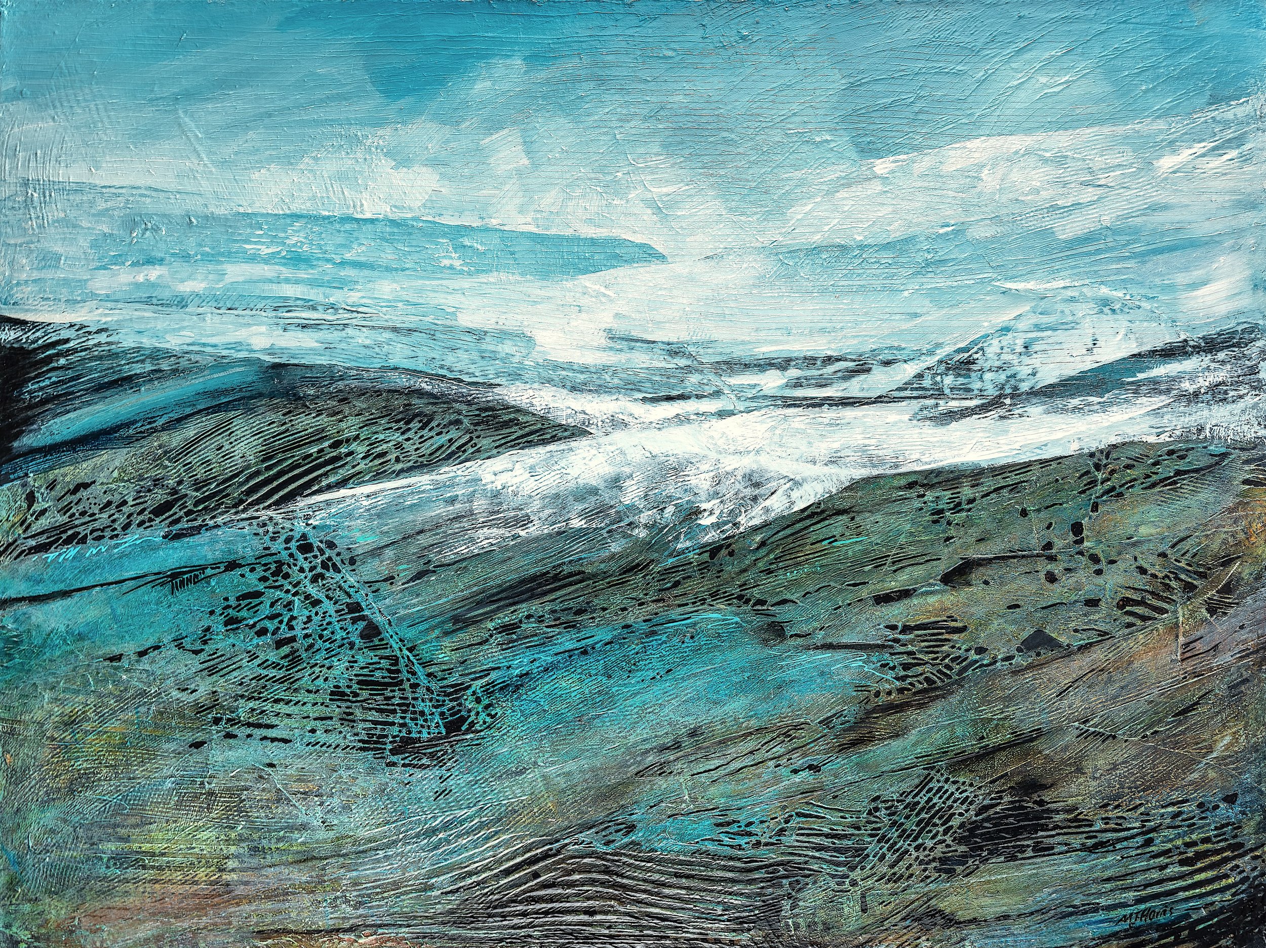 GLACIER MELTING - acrylic on canvas - 40x30"